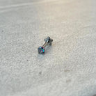 Flat Back Stud Piercing (16G or 18G | 8mm | Titanium | Multiple Color Options)-Cartilage Earring-Elara Body Jewelry