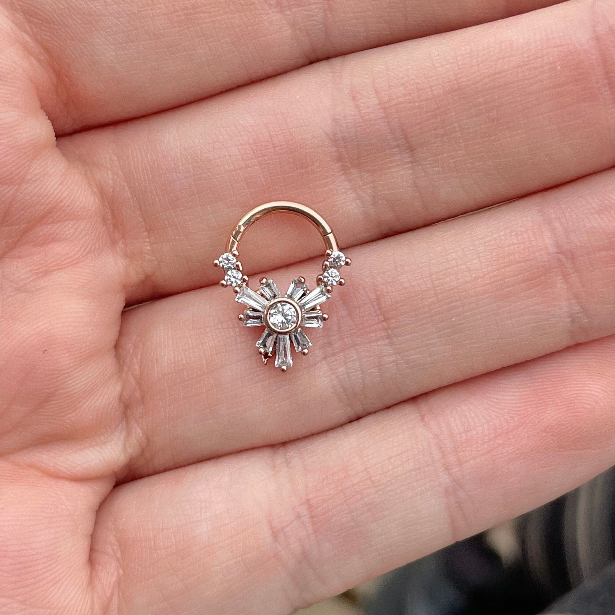 Fleure Lume Daith Earring-Daith Earring-Elara Body Jewelry