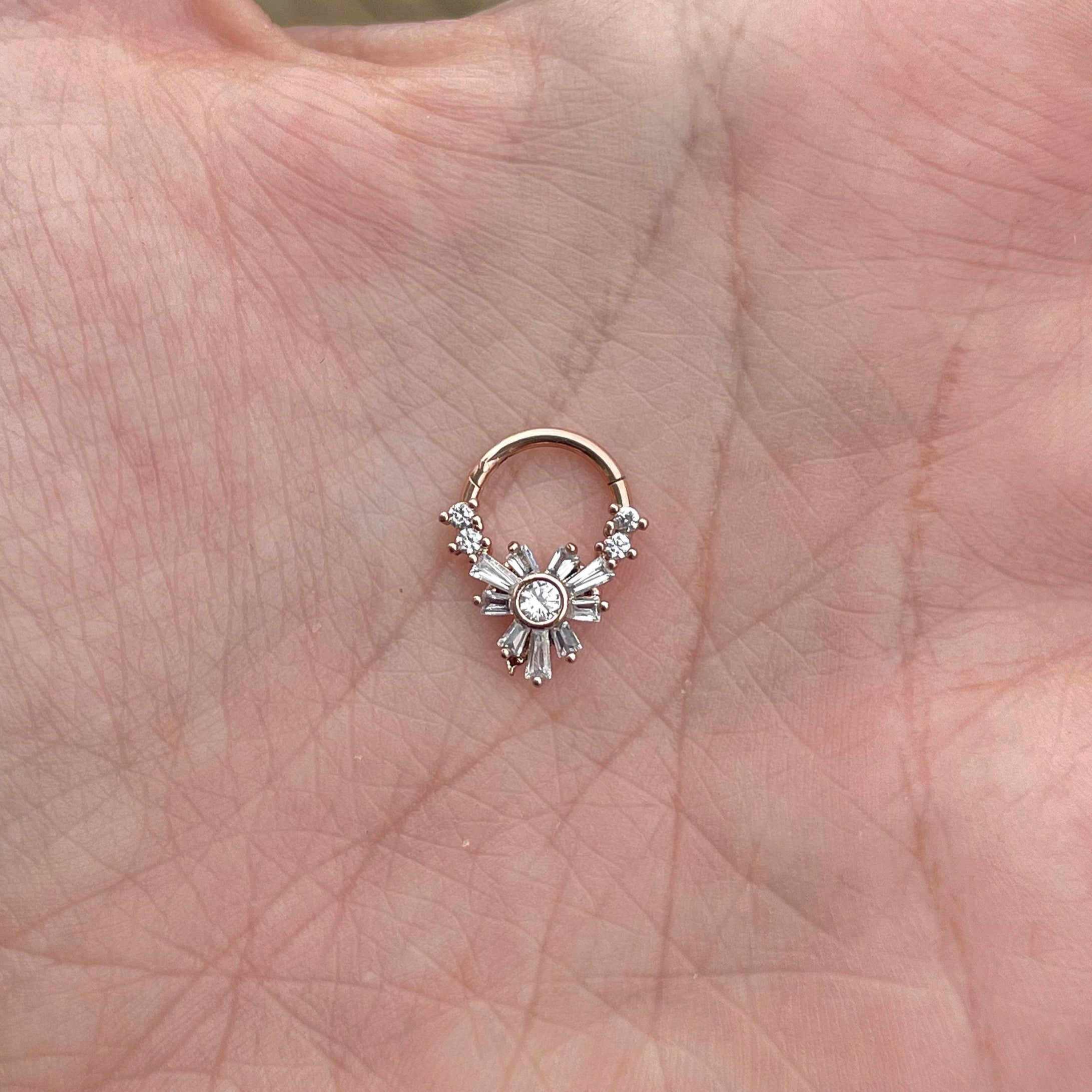 Fleure Lume Daith Earring-Daith Earring-Elara Body Jewelry