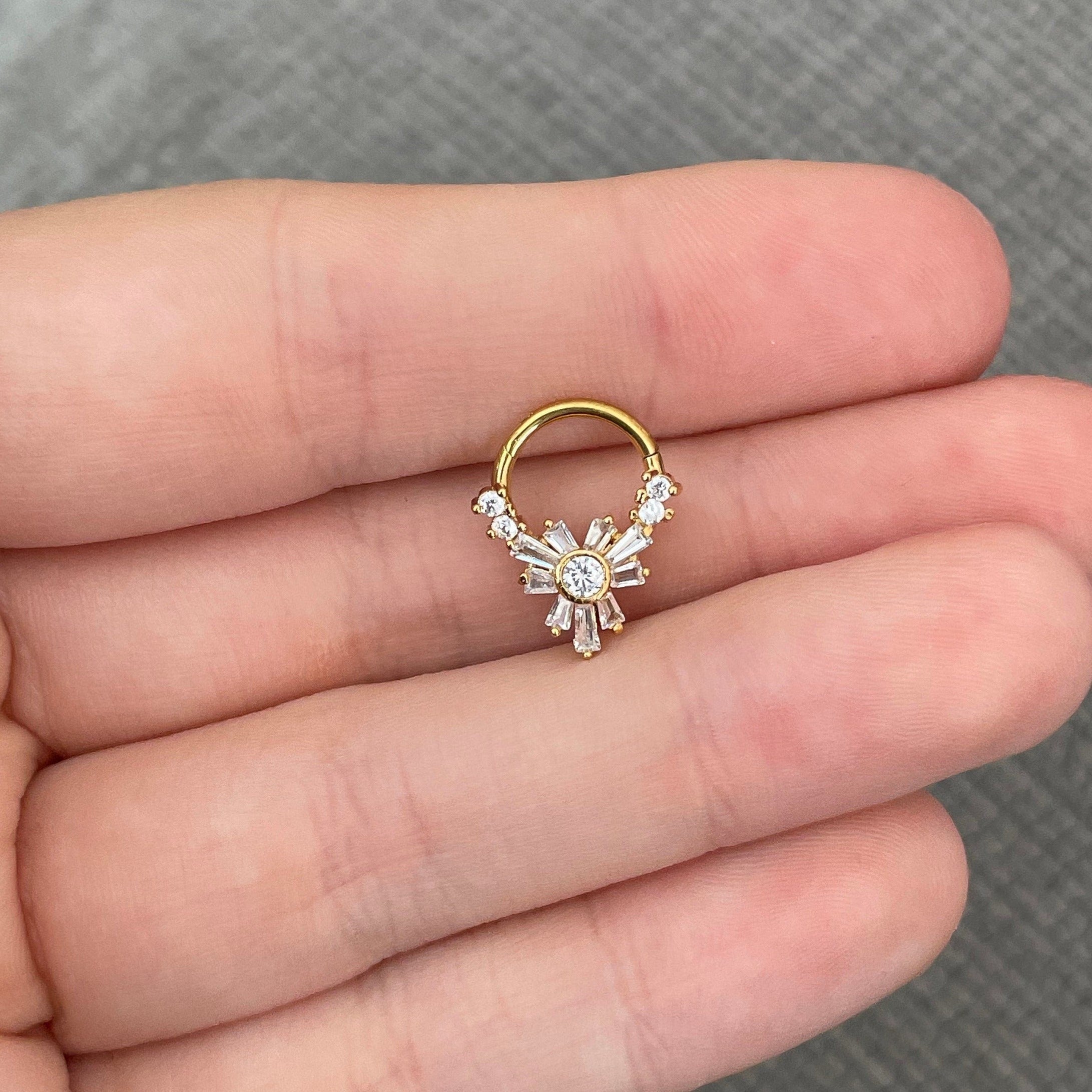 Fleure Lume Daith Earring-Daith Earring-Elara Body Jewelry