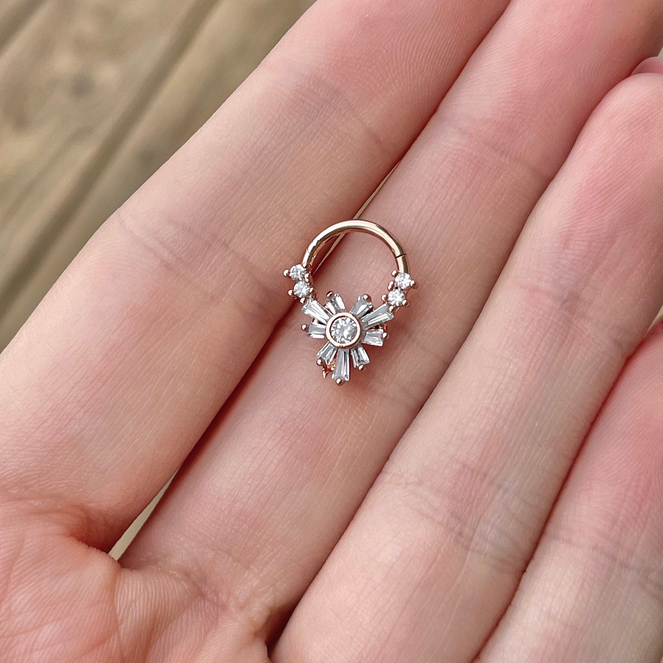 Fleure Lume Daith Earring-Daith Earring-Elara Body Jewelry