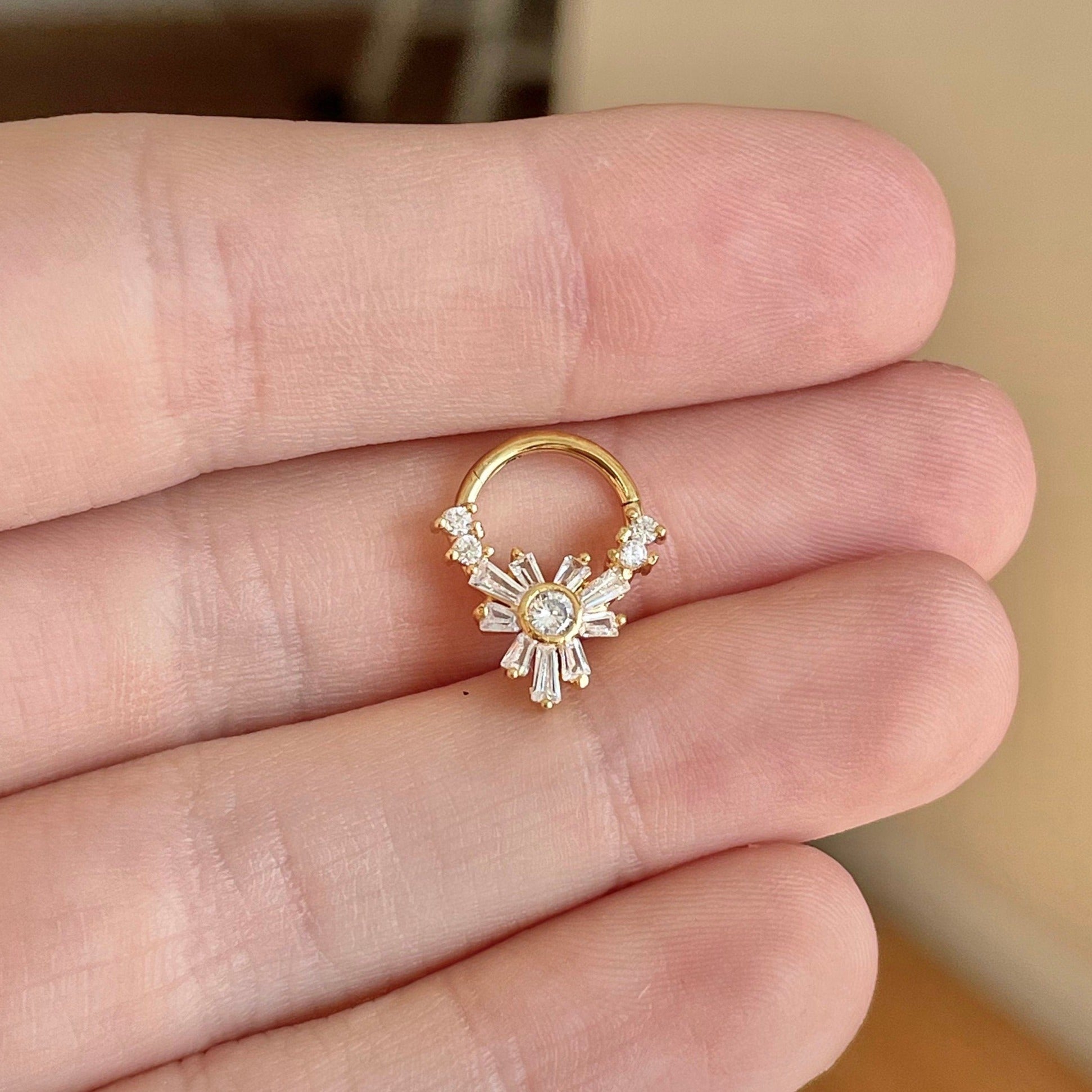 Fleure Lume Daith Earring-Daith Earring-Elara Body Jewelry