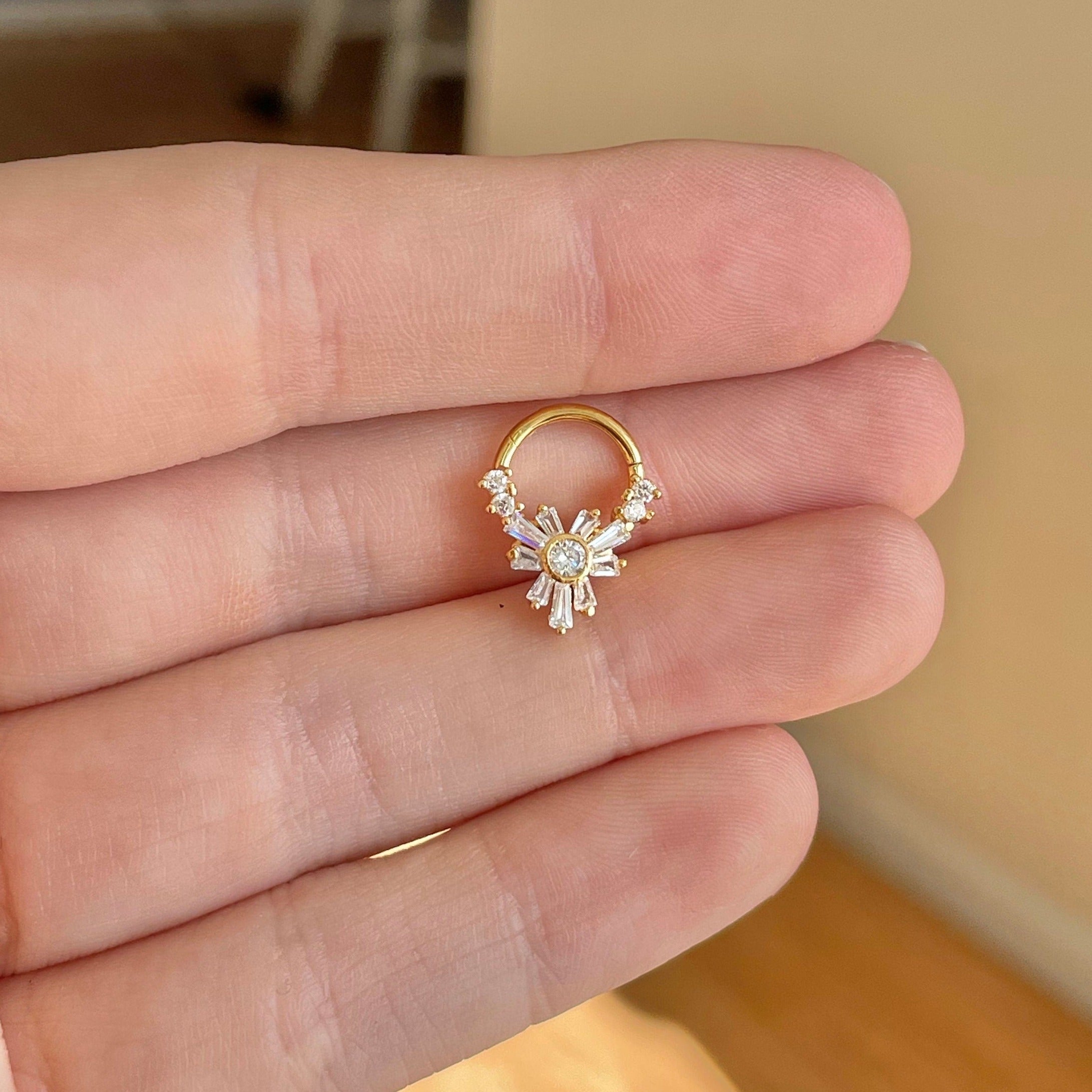 Fleure Lume Daith Earring-Daith Earring-Elara Body Jewelry