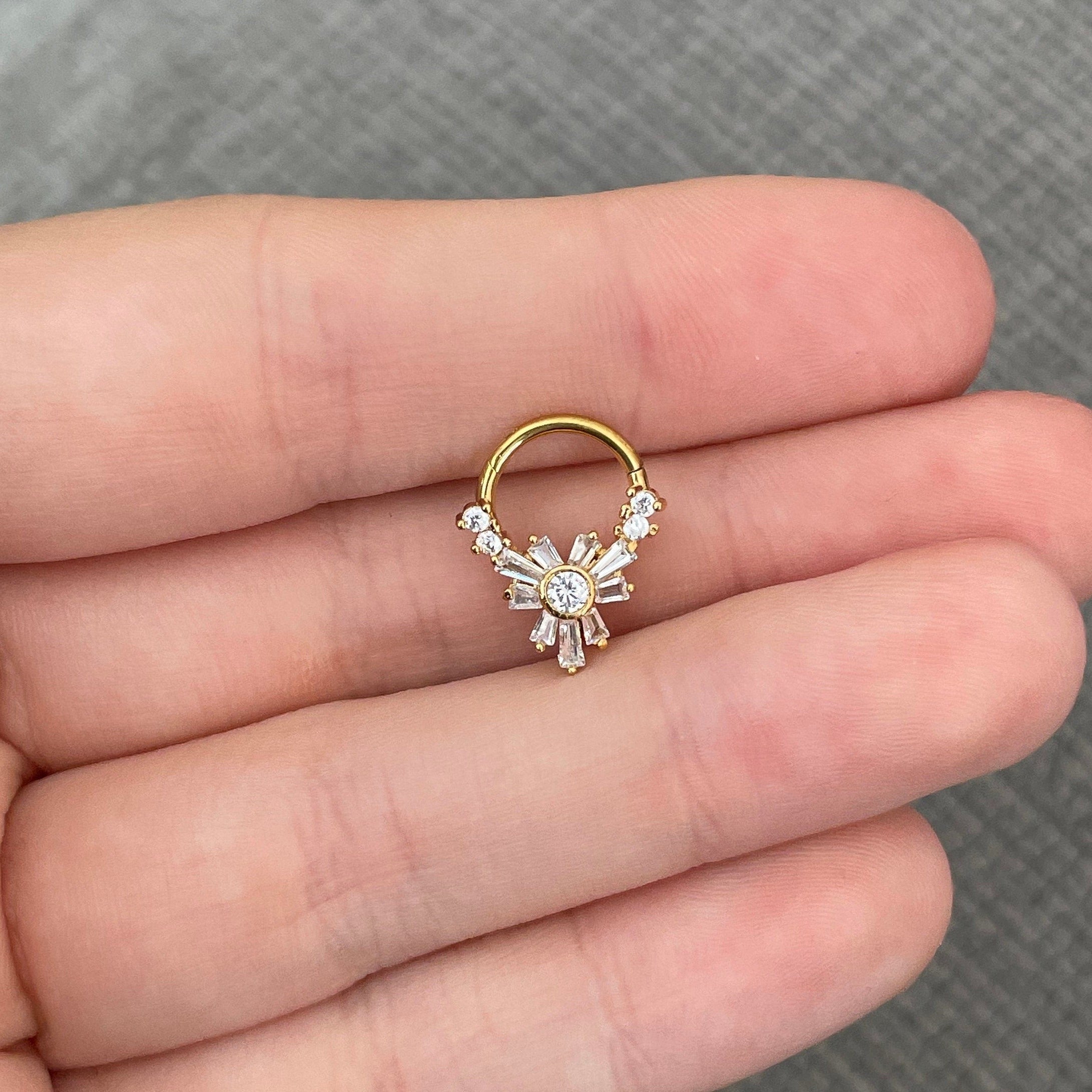 Fleure Lume Septum Ring-Septum Ring-Elara Body Jewelry