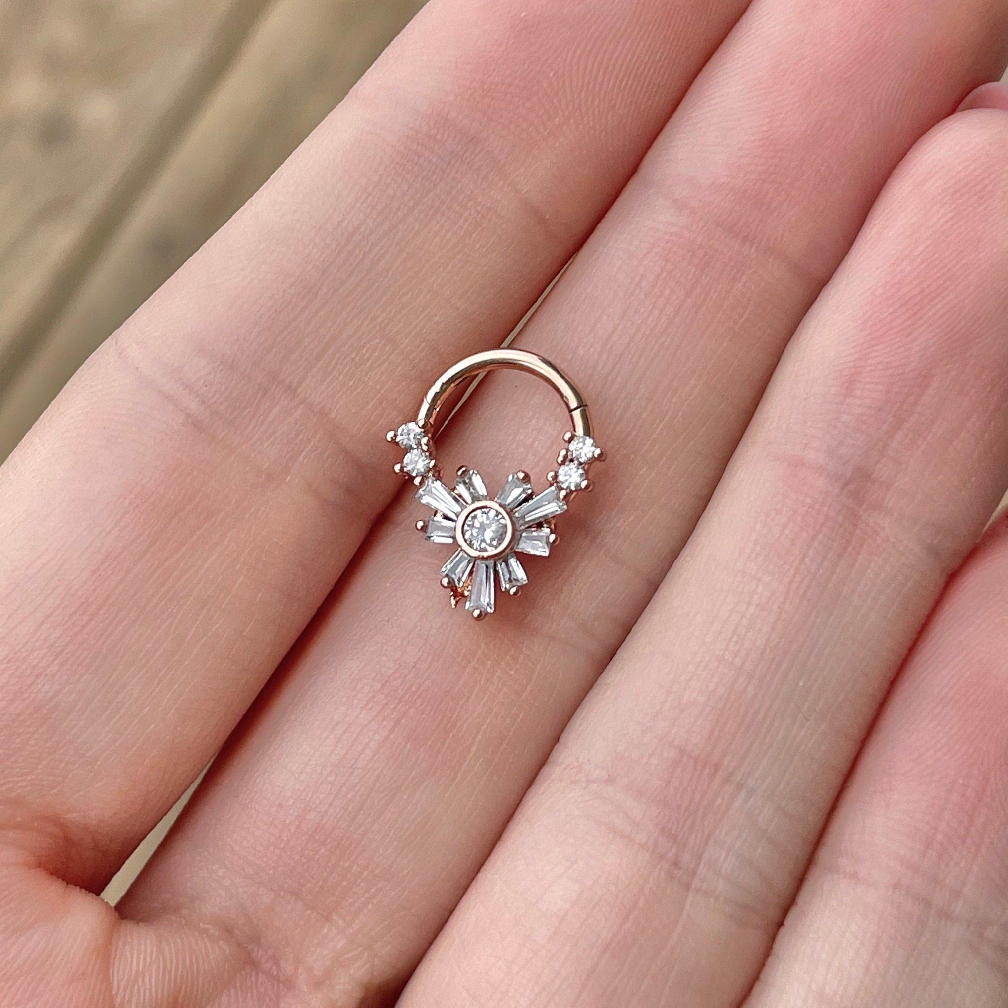 Fleure Lume Septum Ring-Septum Ring-Elara Body Jewelry