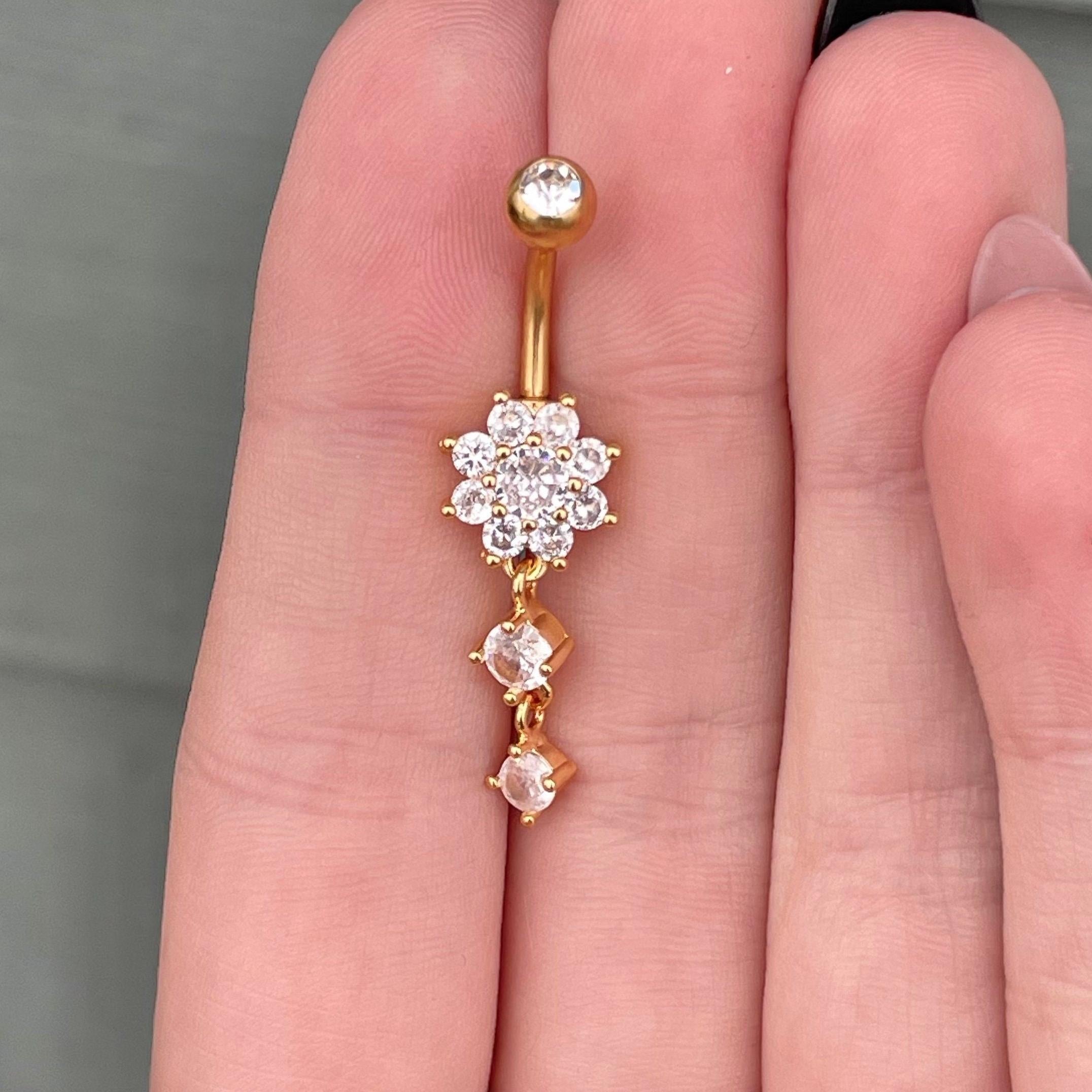 Fleurvale Belly Button Ring-Belly Button Rings-Elara Body Jewelry