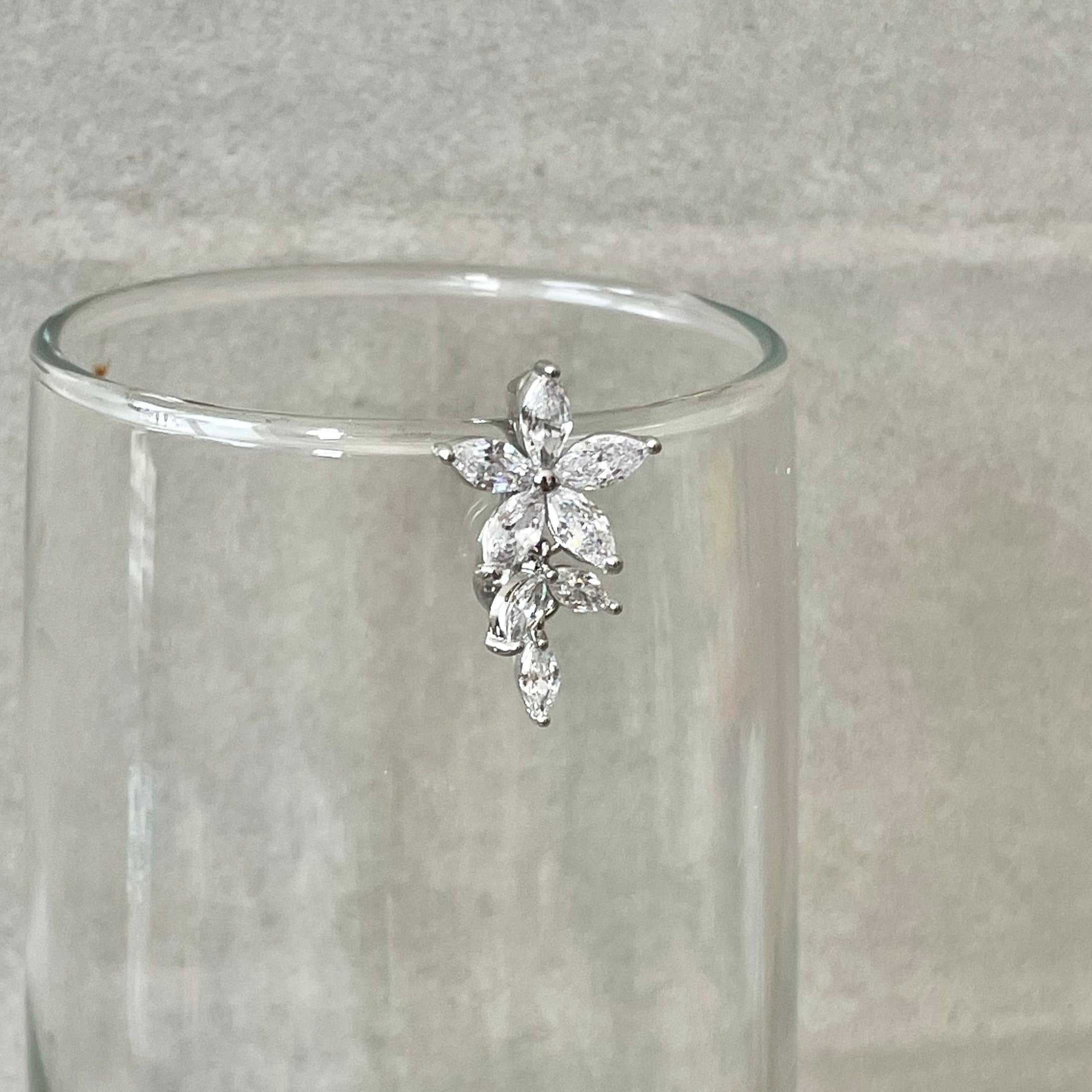 Floreline Belly Button Ring-Belly Button Rings-Elara Body Jewelry