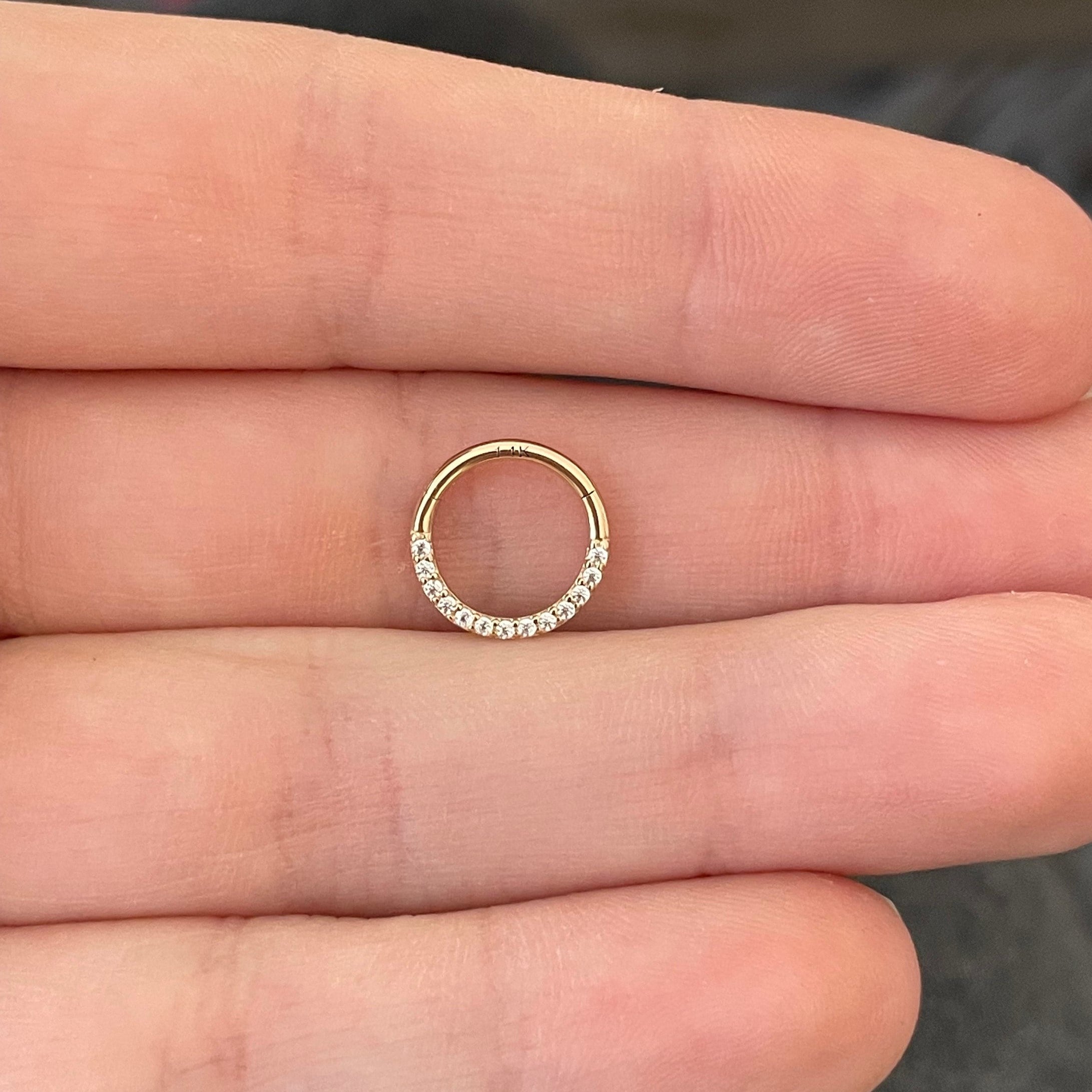 Golden Halo Daith Earring-Daith Earring-Elara Body Jewelry