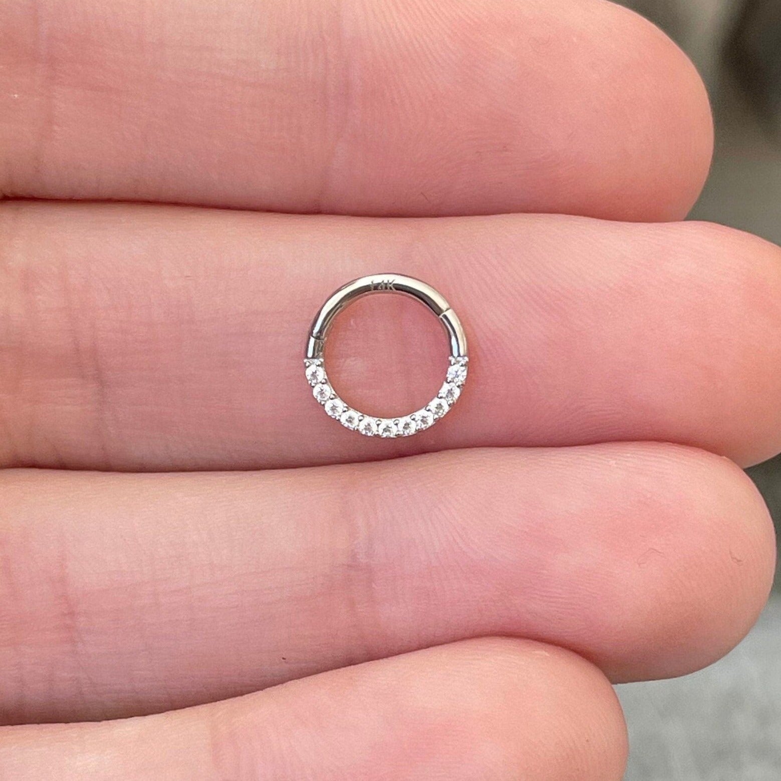 Golden Halo Septum Ring-Septum Ring-Elara Body Jewelry