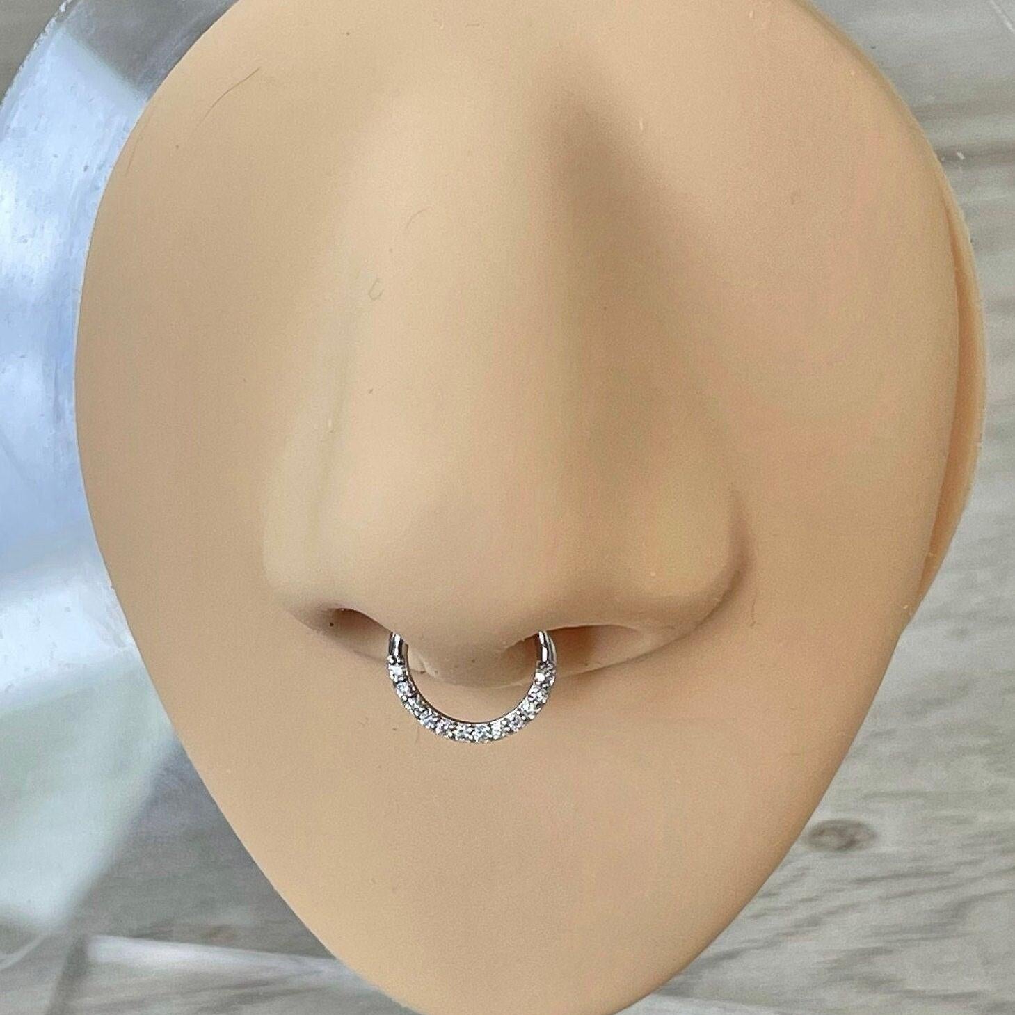 Golden Halo Septum Ring-Septum Ring-Elara Body Jewelry