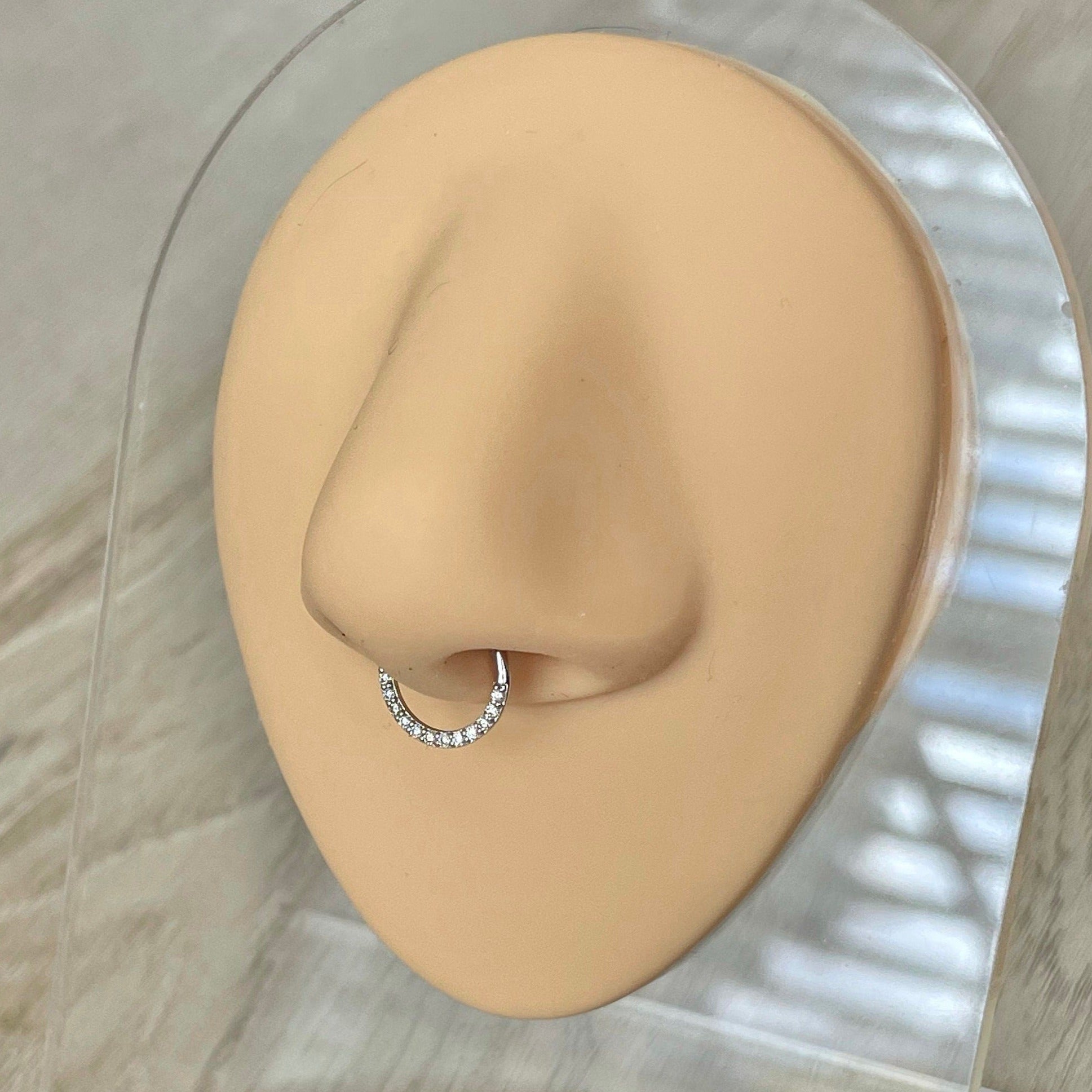 Golden Halo Septum Ring-Septum Ring-Elara Body Jewelry