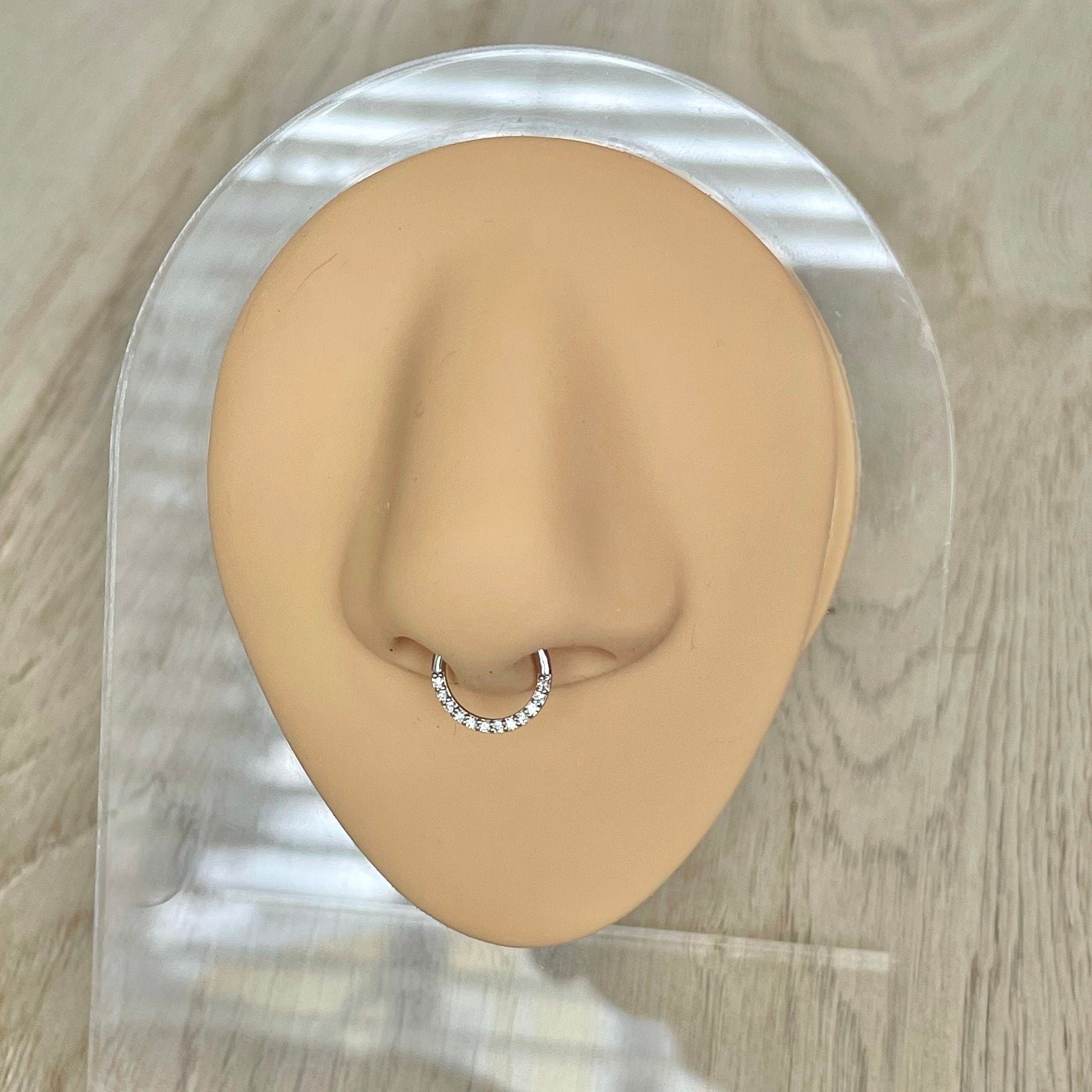 Golden Halo Septum Ring-Septum Ring-Elara Body Jewelry