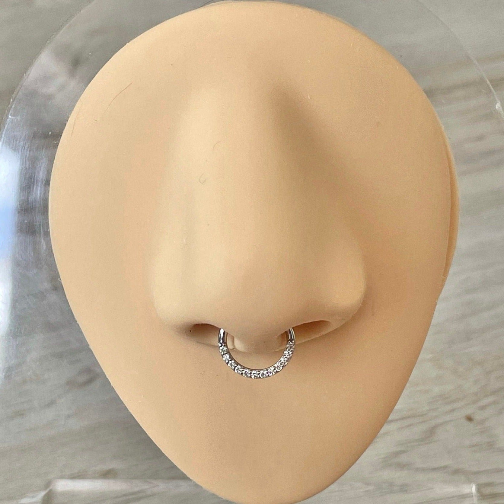 Golden Halo Septum Ring-Septum Ring-Elara Body Jewelry