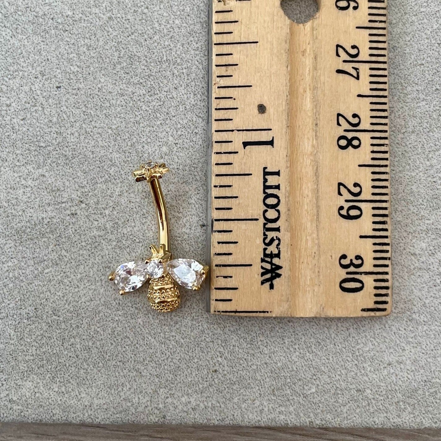 Golden Nectar Belly Button Ring-Belly Button Rings-Elara Body Jewelry