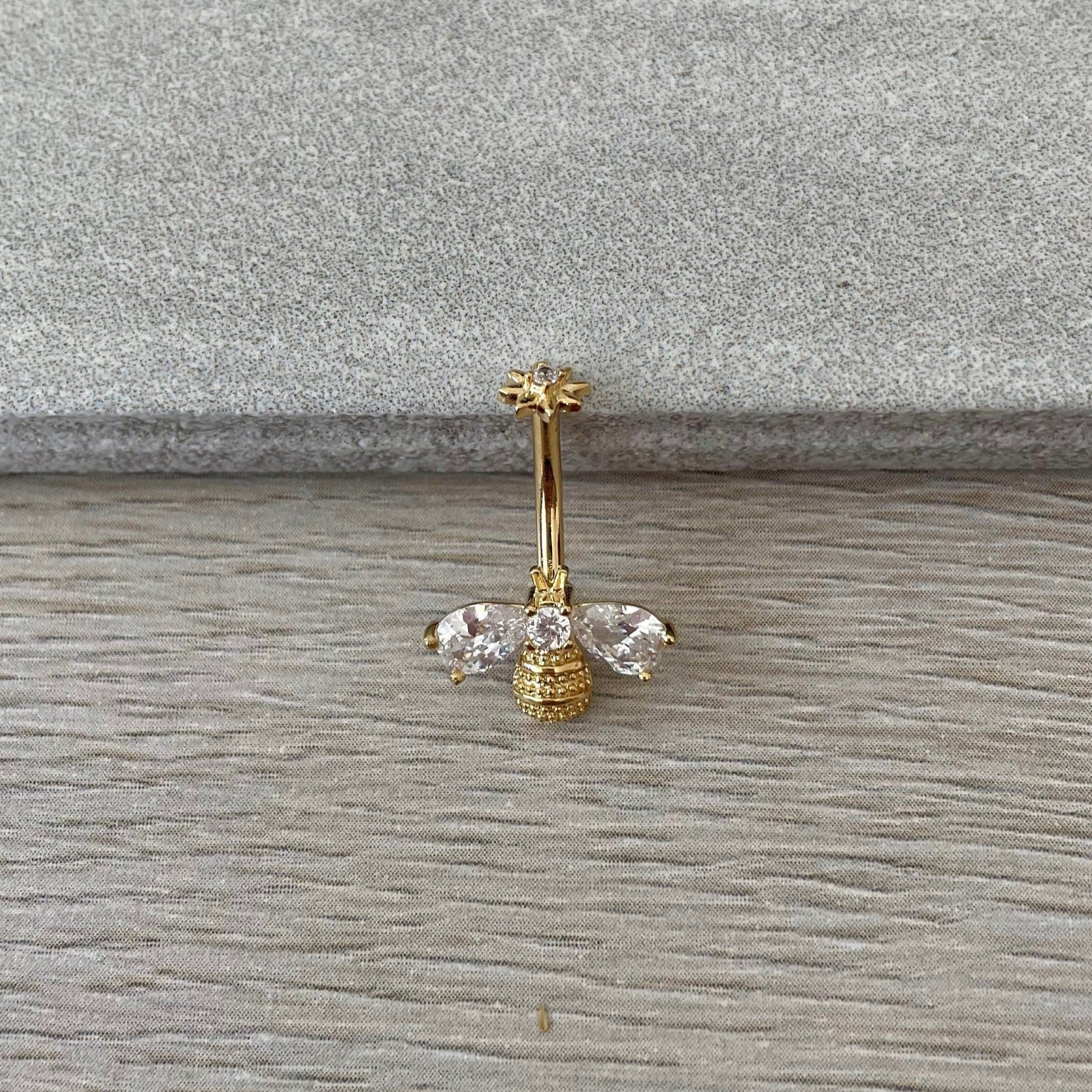 Golden Nectar Belly Button Ring-Belly Button Rings-Gold-Elara Body Jewelry