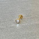 Helix/Conch Cartilage Flat-Back Stud (16G | 8mm | Titanium | Silver or Gold)-Cartilage Earring-Elara Body Jewelry