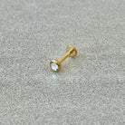 Helix/Conch Cartilage Flat-Back Stud (16G | 8mm | Titanium | Silver or Gold)-Cartilage Earring-Elara Body Jewelry