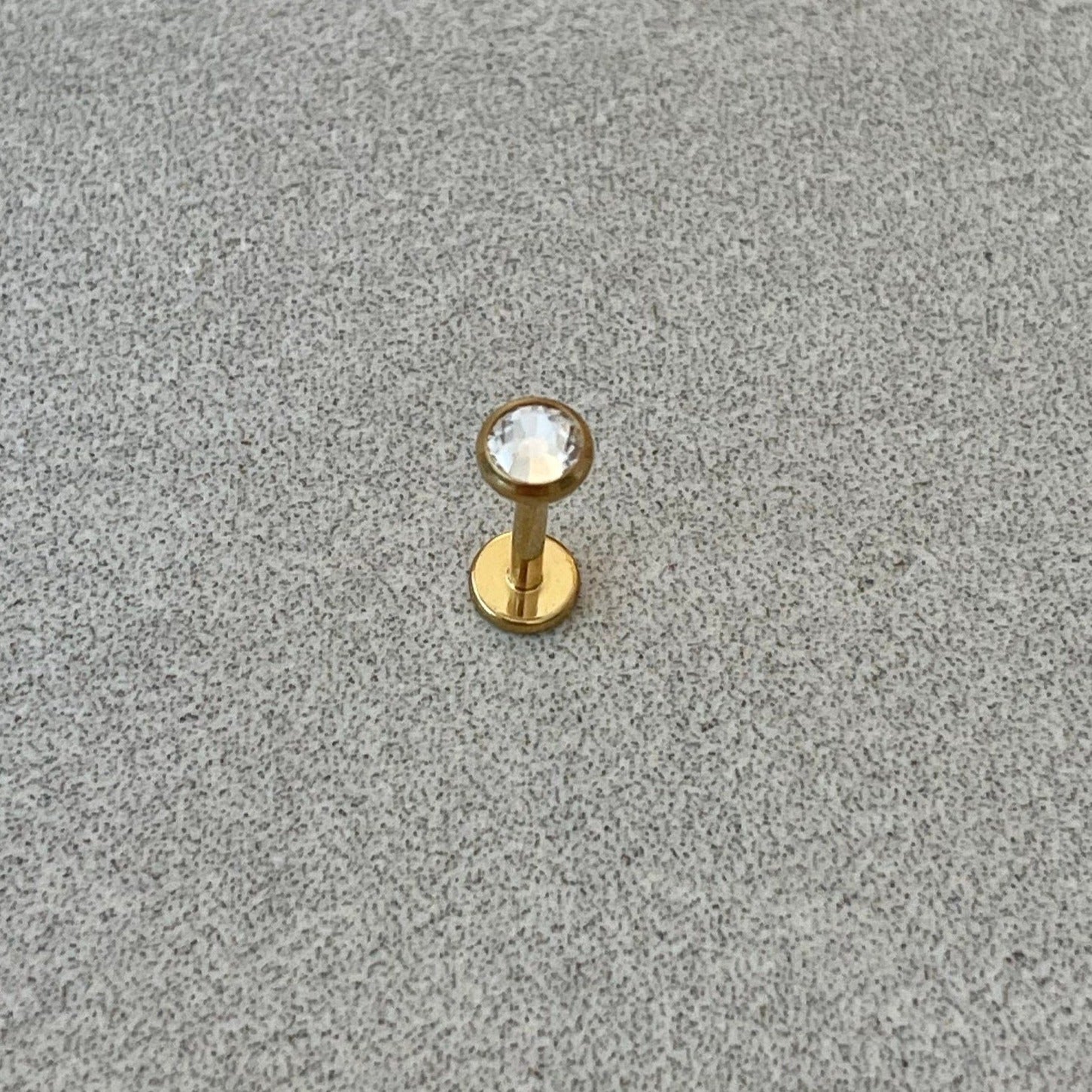 Helix/Conch Cartilage Flat-Back Stud (16G | 8mm | Titanium | Silver or Gold)-Cartilage Earring-Elara Body Jewelry