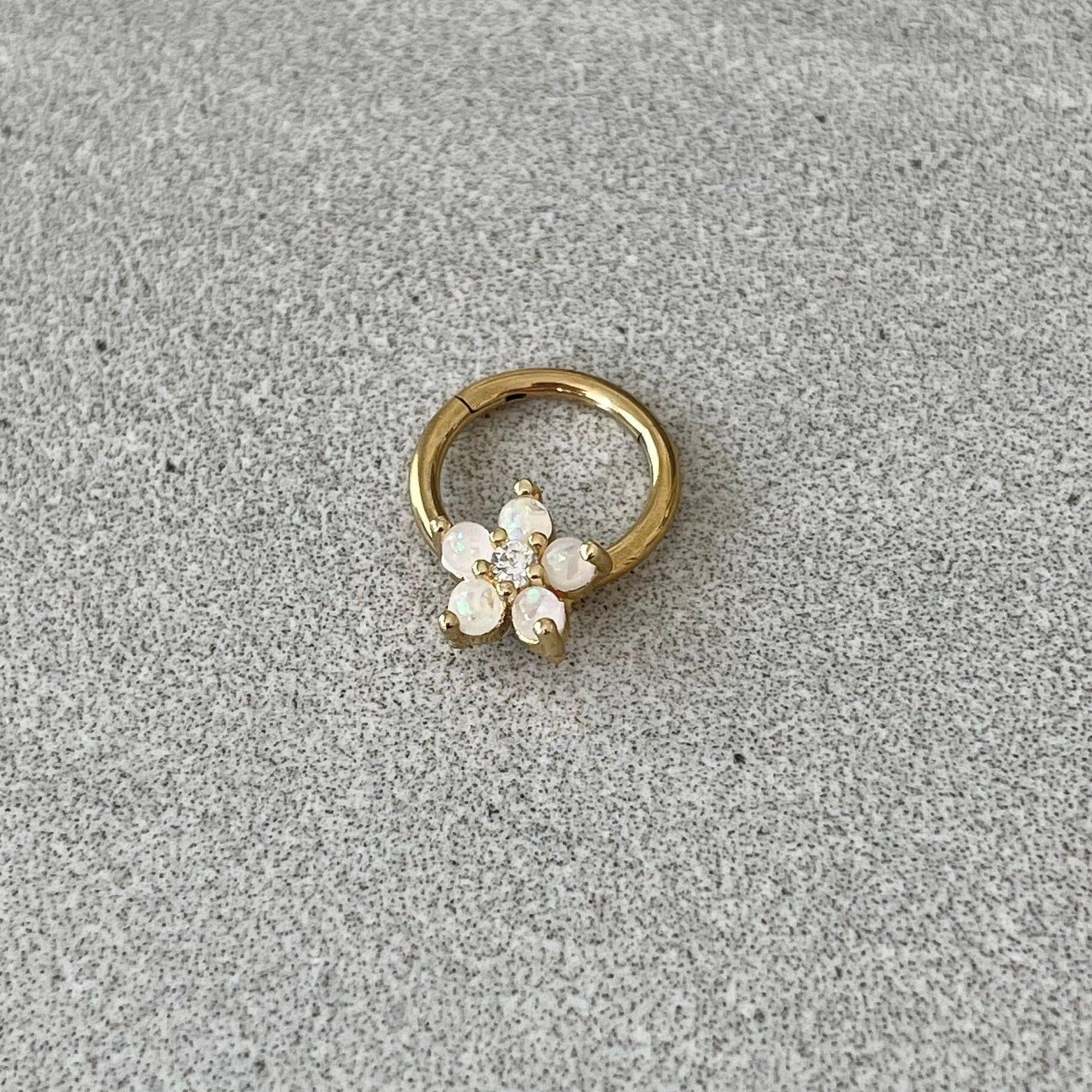 Iselda Bloom Daith Earring-Daith Earring-Elara Body Jewelry