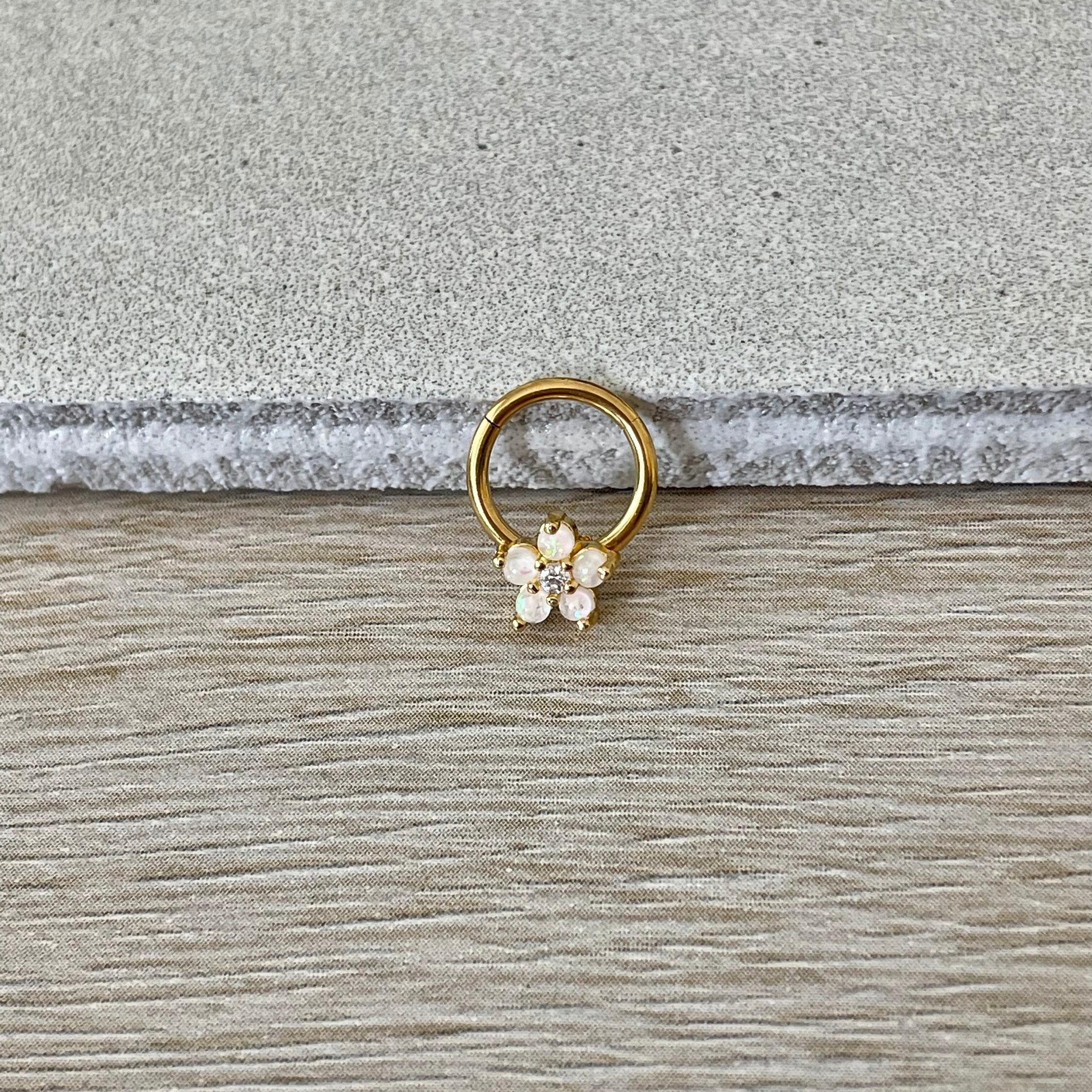 Iselda Bloom Daith Earring-Daith Earring-Elara Body Jewelry