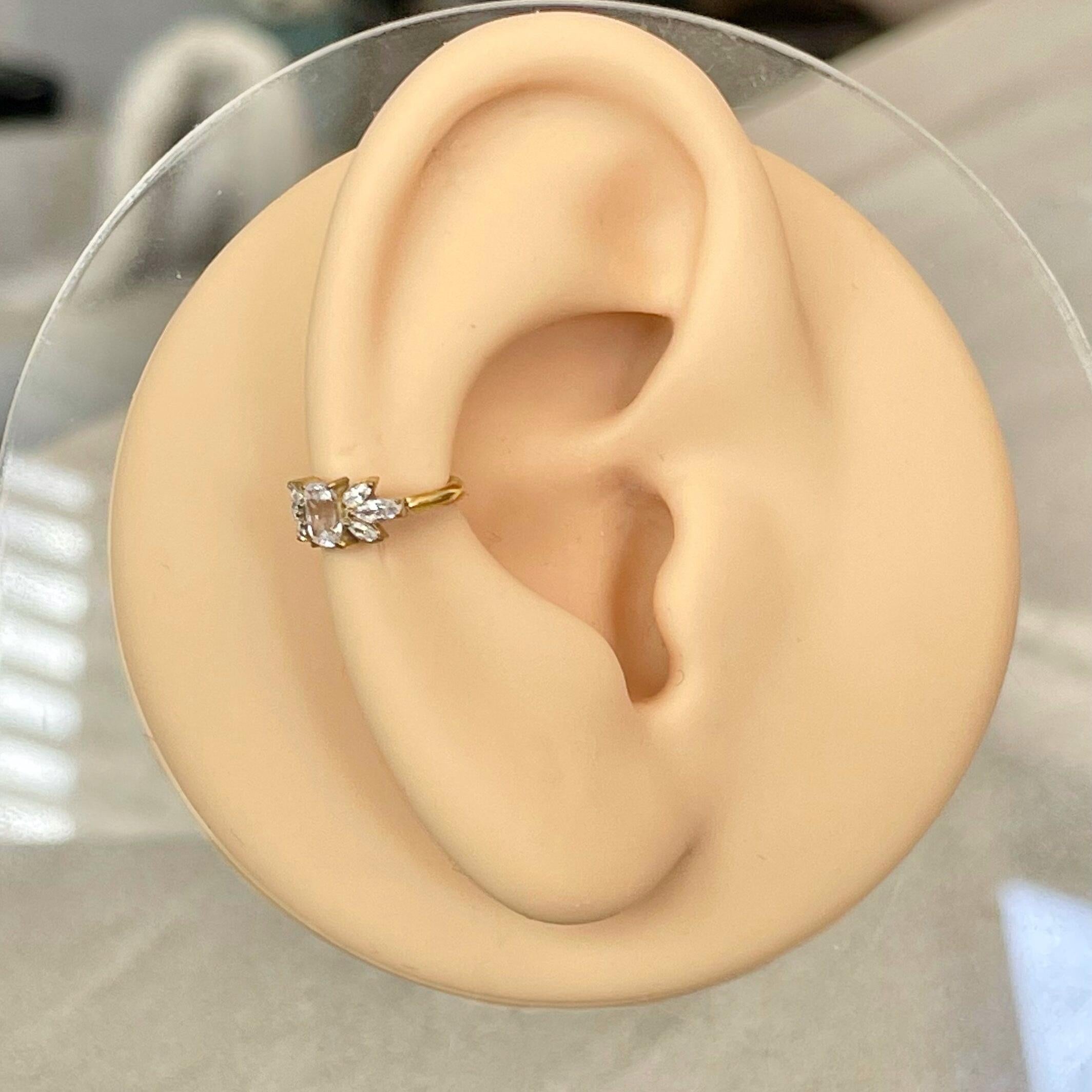 Isolde’s Glow Conch Earring-Cartilage Earring-Elara Body Jewelry