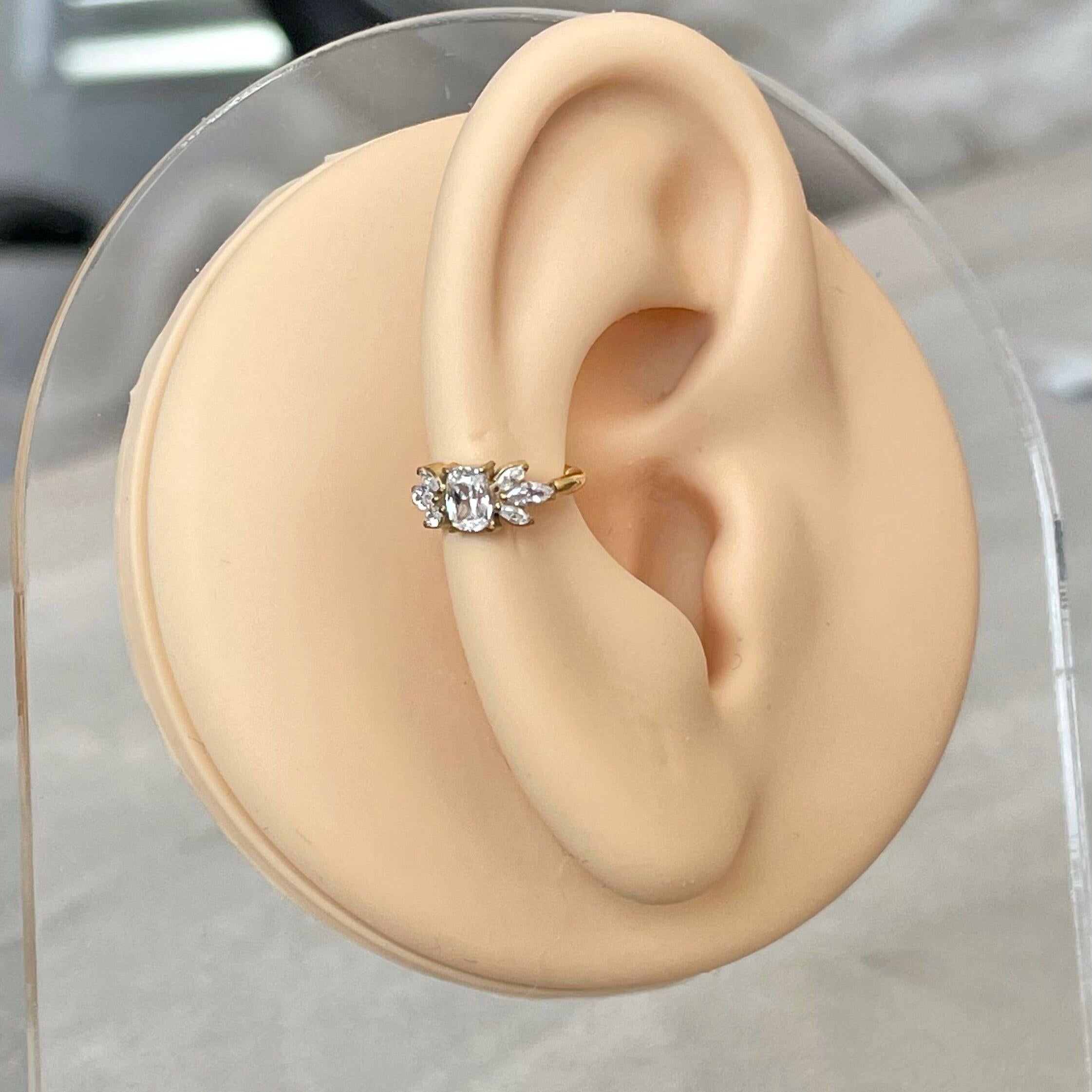 Isolde’s Glow Conch Earring-Cartilage Earring-Elara Body Jewelry