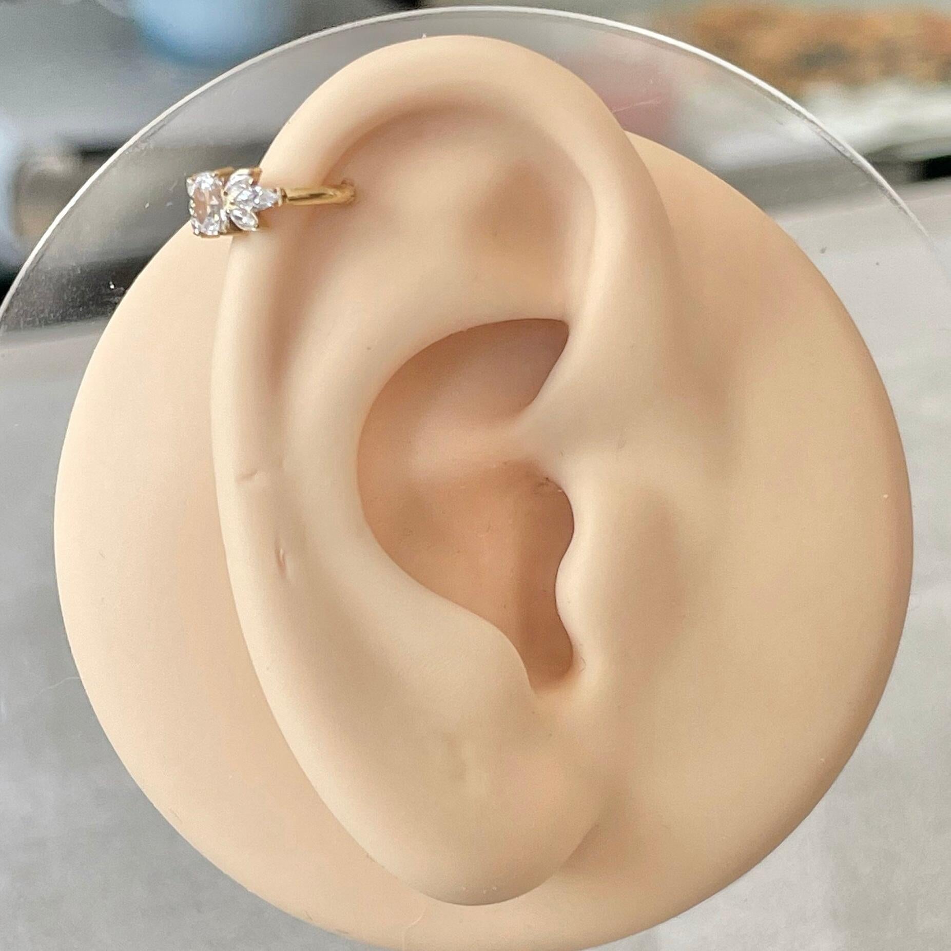 Isolde’s Glow Helix Earring-Cartilage Earring-Elara Body Jewelry