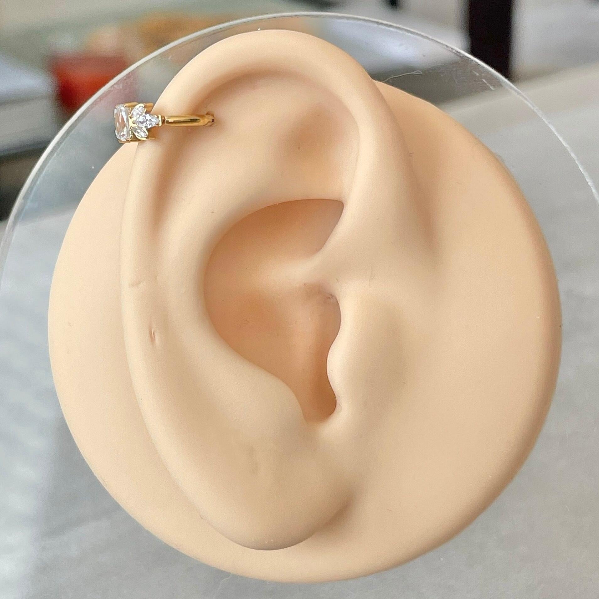 Isolde’s Glow Helix Earring-Cartilage Earring-Elara Body Jewelry
