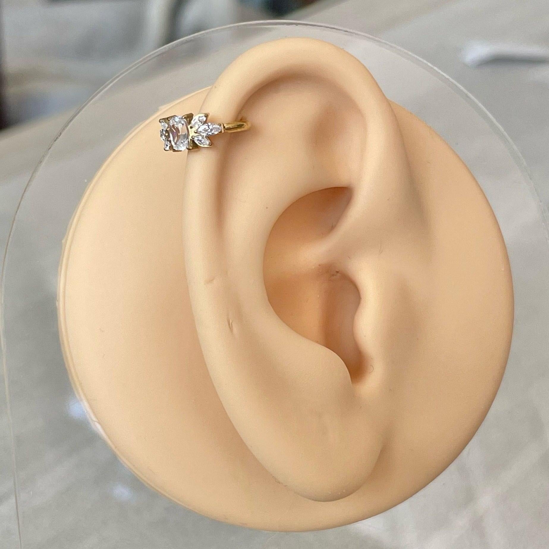 Isolde’s Glow Helix Earring-Cartilage Earring-Elara Body Jewelry