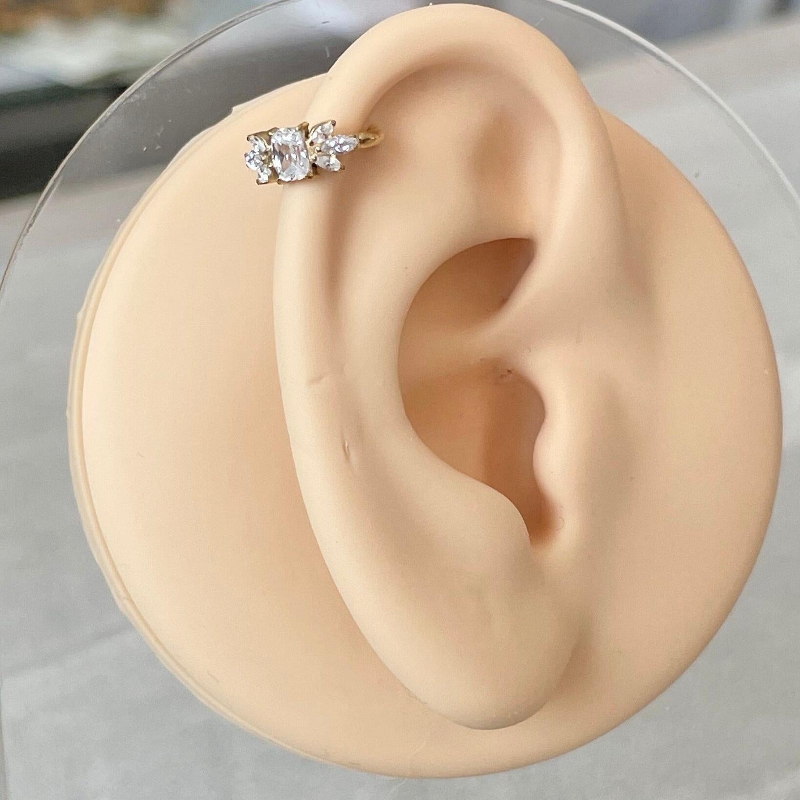 Isolde’s Glow Helix Earring-Cartilage Earring-Elara Body Jewelry