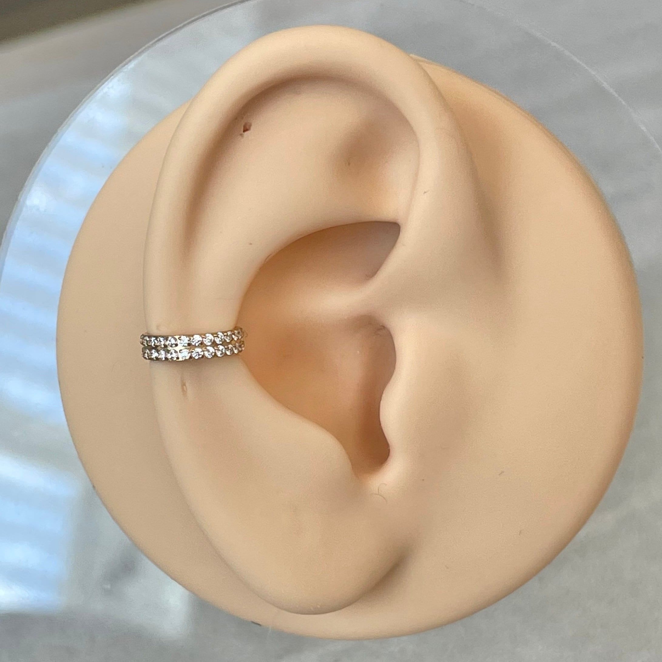 La Dualite Conch Earring-Cartilage Earring-Elara Body Jewelry