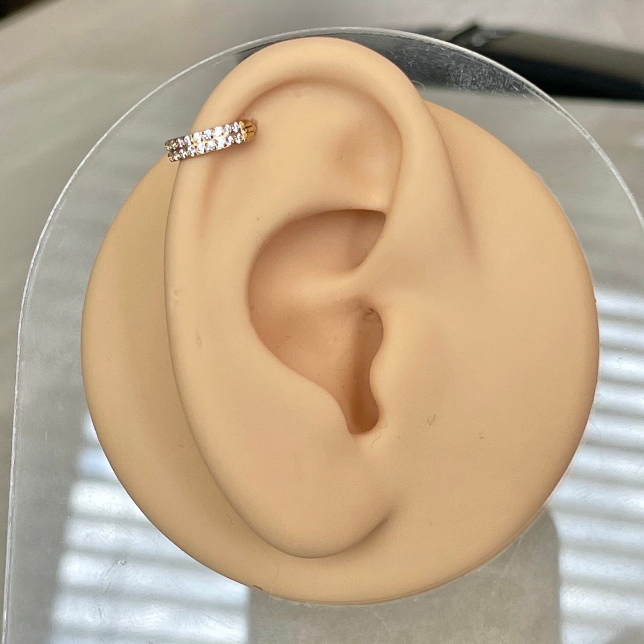 La Dualite Helix Earring-Cartilage Earring-Elara Body Jewelry