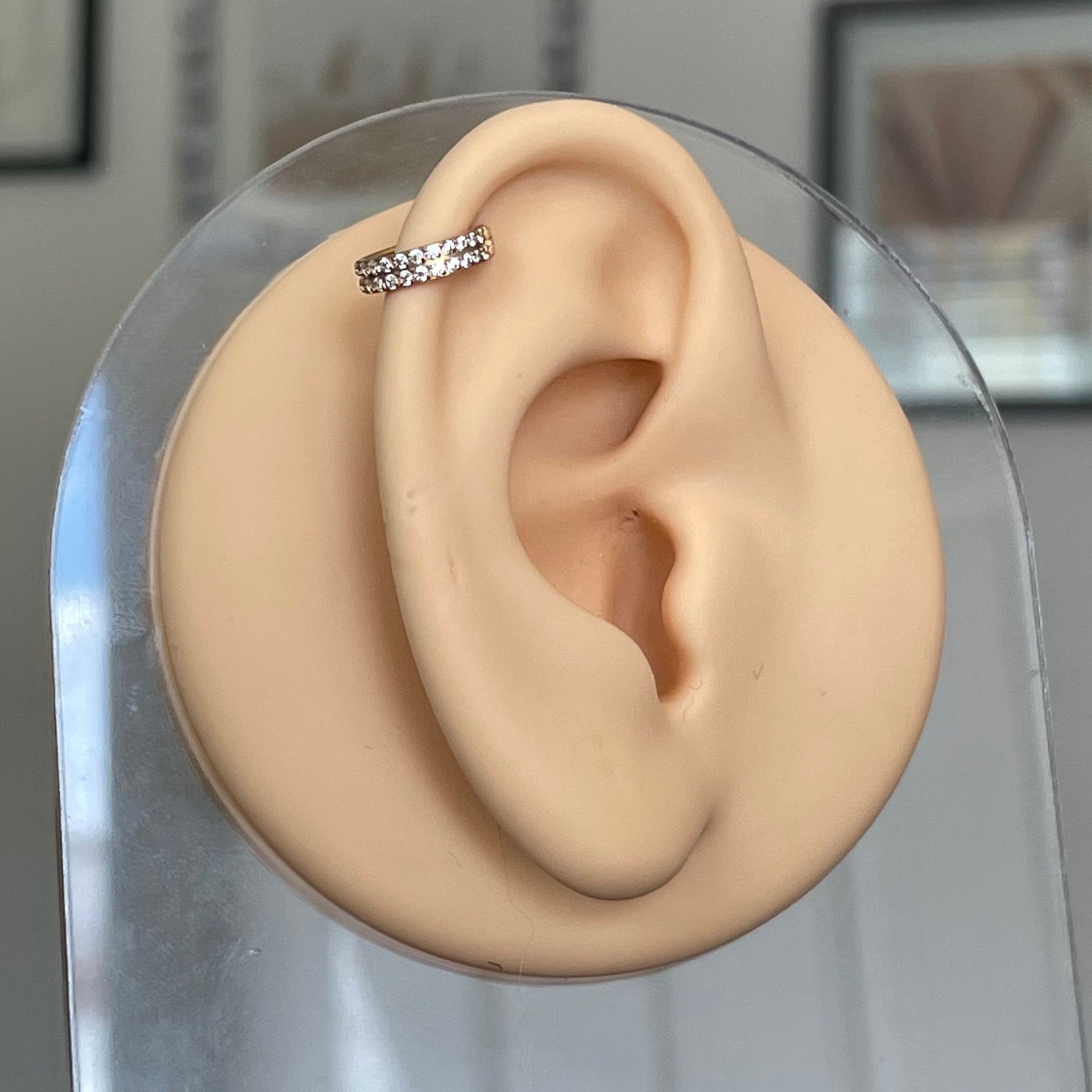 La Dualite Helix Earring-Cartilage Earring-Elara Body Jewelry
