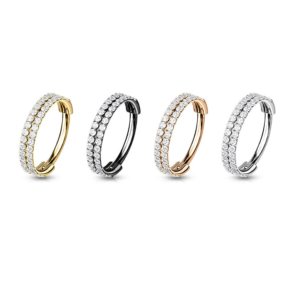 La Dualite Helix Earring-Cartilage Earring-Silver-8mm Inner Diameter-Elara Body Jewelry