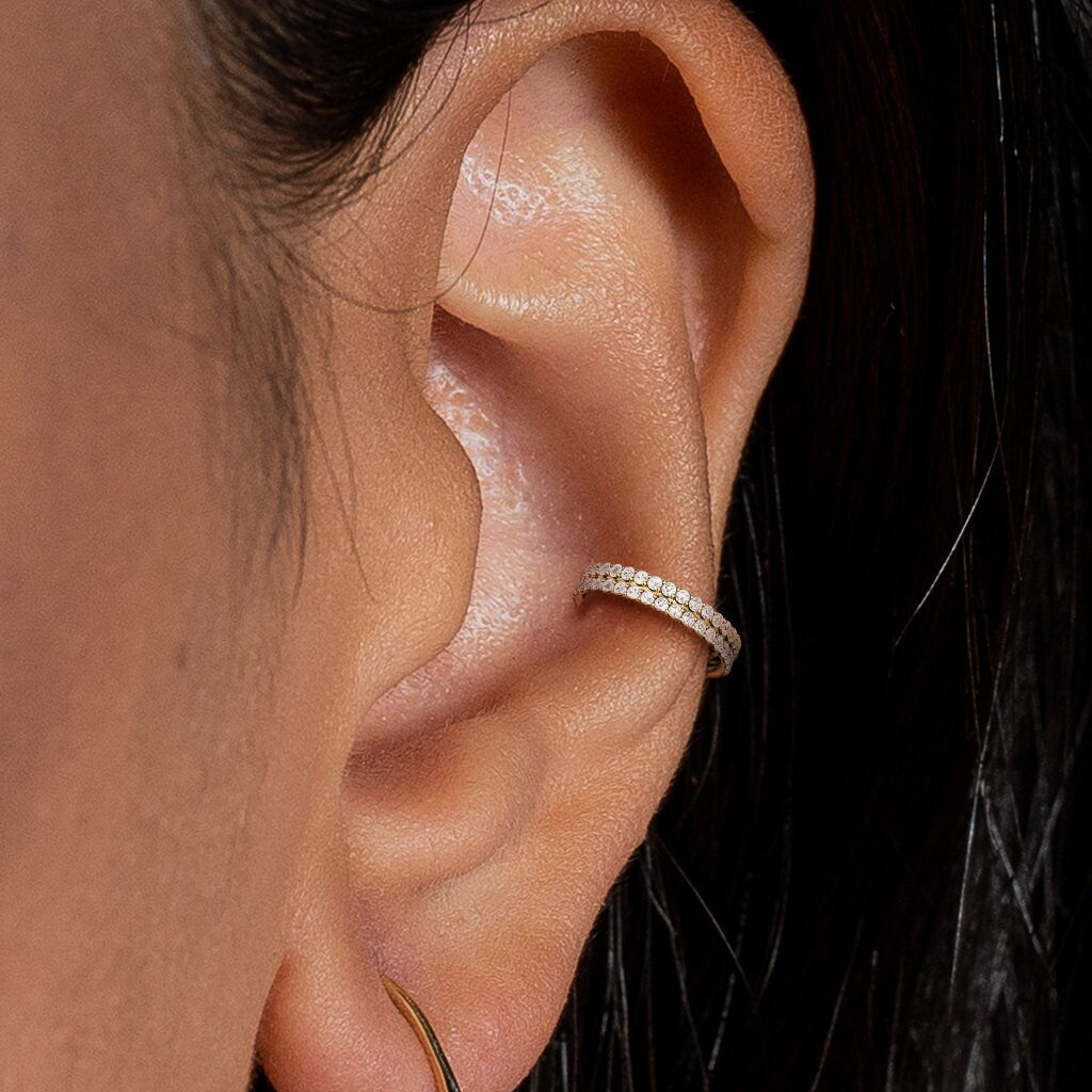 La Dualite Helix Earring-Cartilage Earring-Elara Body Jewelry