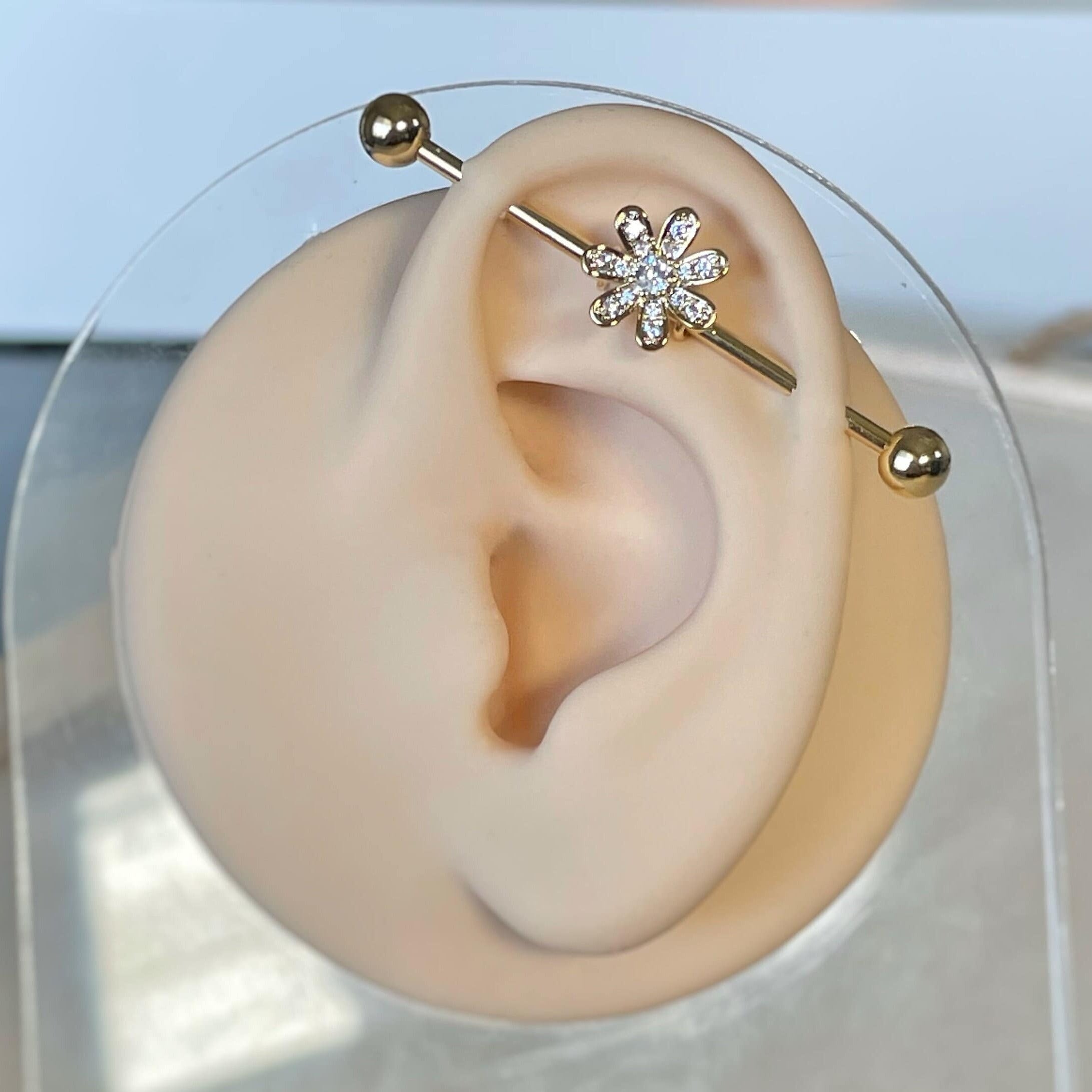 Lina Rosa Industrial Piercing-Industrial Barbell-Elara Body Jewelry