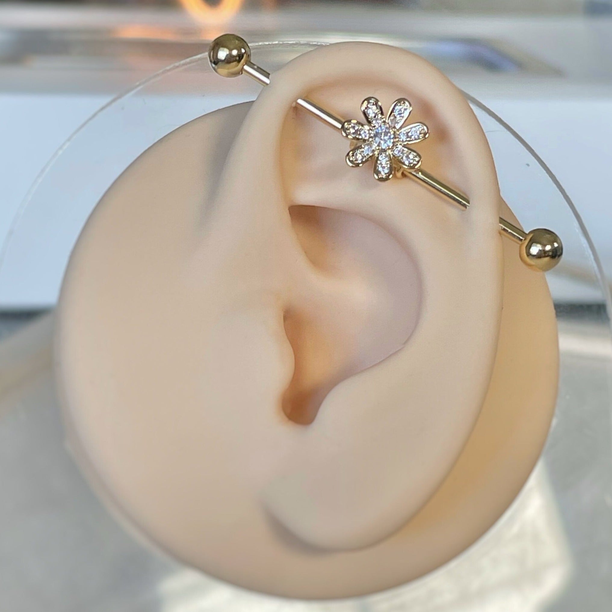 Lina Rosa Industrial Piercing-Industrial Barbell-Elara Body Jewelry