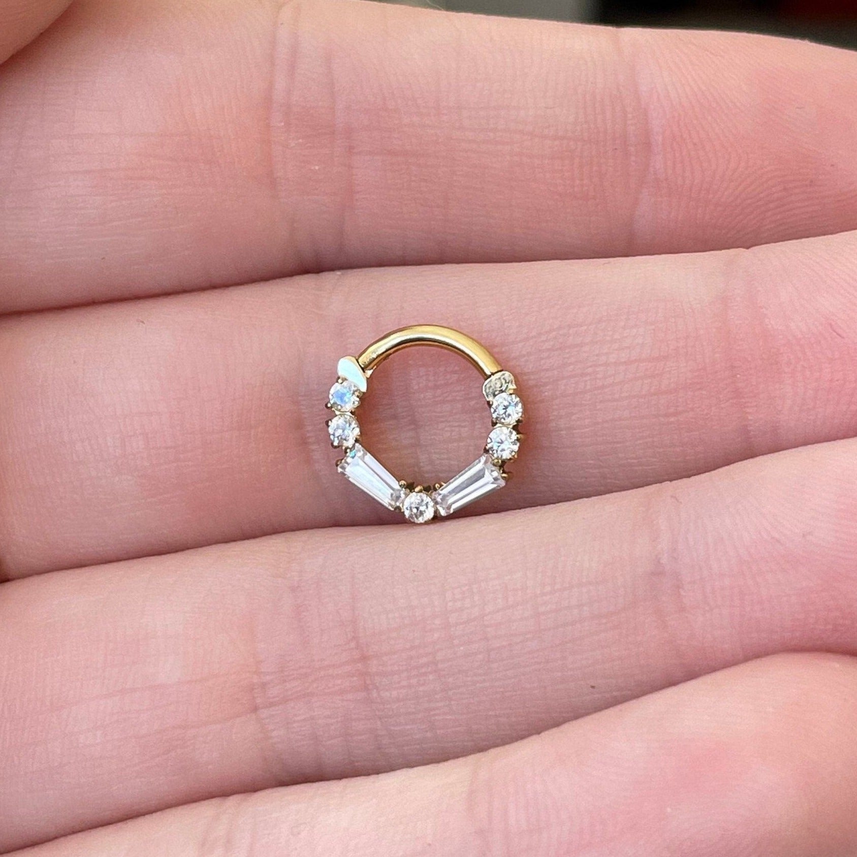 Liora Vale Daith Earring-Daith Earring-Gold-8mm Diameter-Elara Body Jewelry