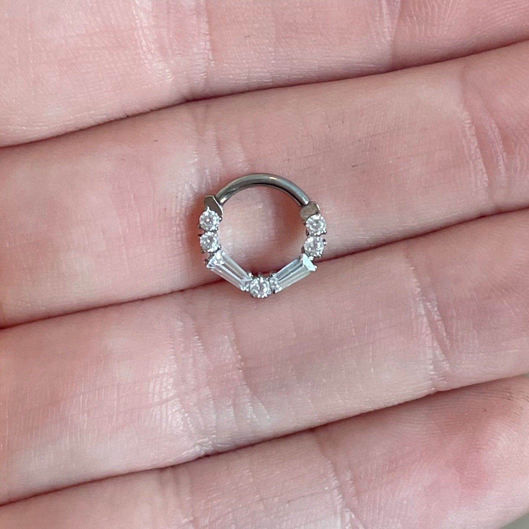 Liora Vale Daith Earring-Daith Earring-Silver-8mm Diameter-Elara Body Jewelry