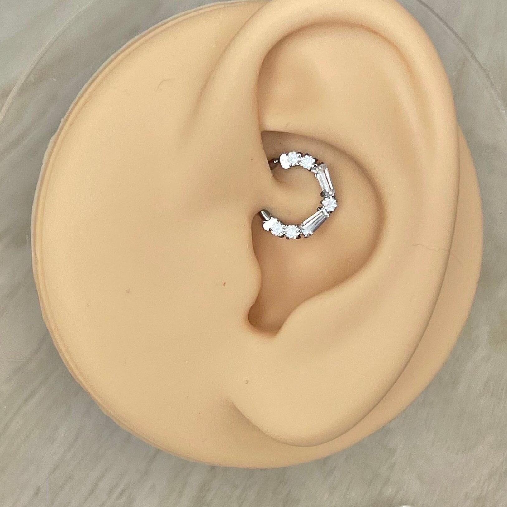 Liora Vale Daith Earring-Daith Earring-Silver-8mm Diameter-Elara Body Jewelry
