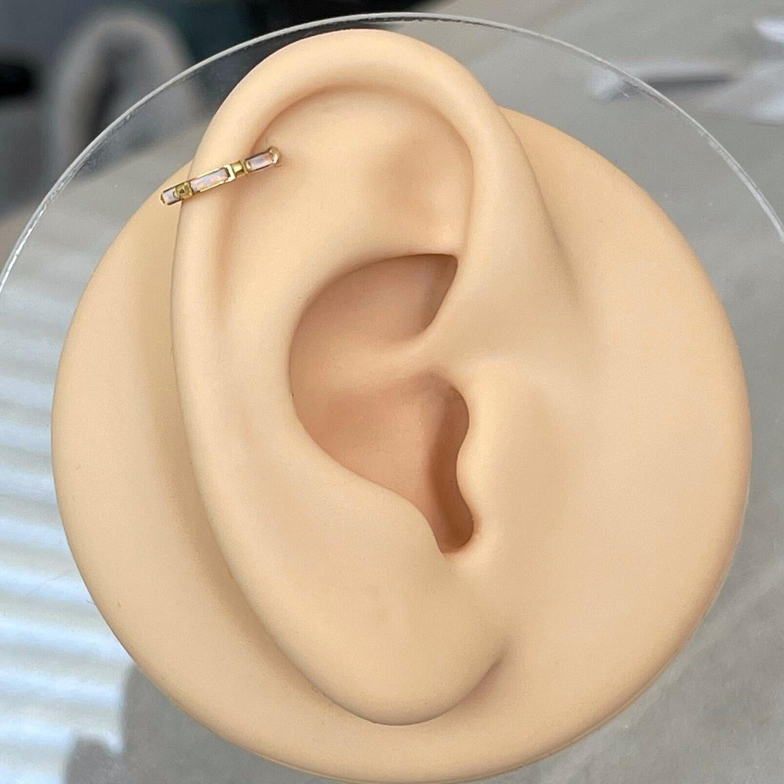 Lueur d’Opale Helix Earring-Cartilage Earring-Elara Body Jewelry