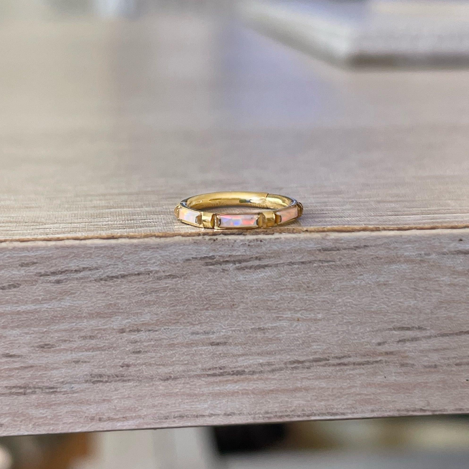 Lueur d’Opale Helix Earring-Cartilage Earring-Elara Body Jewelry