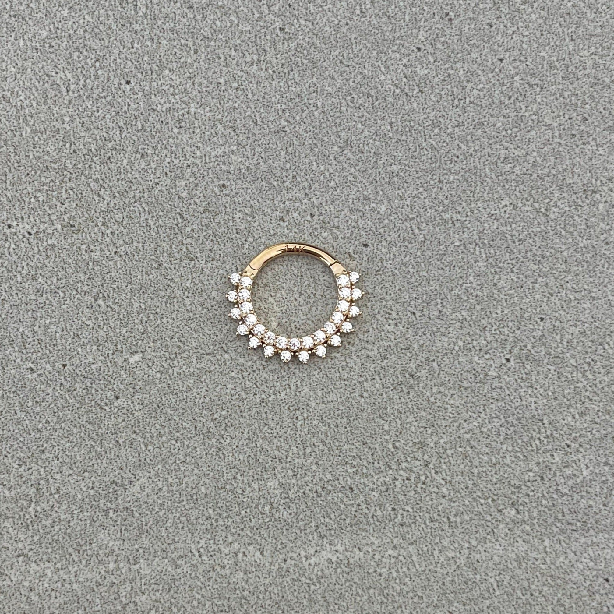 Lunara Shine Daith Earring-Daith Earring-Elara Body Jewelry