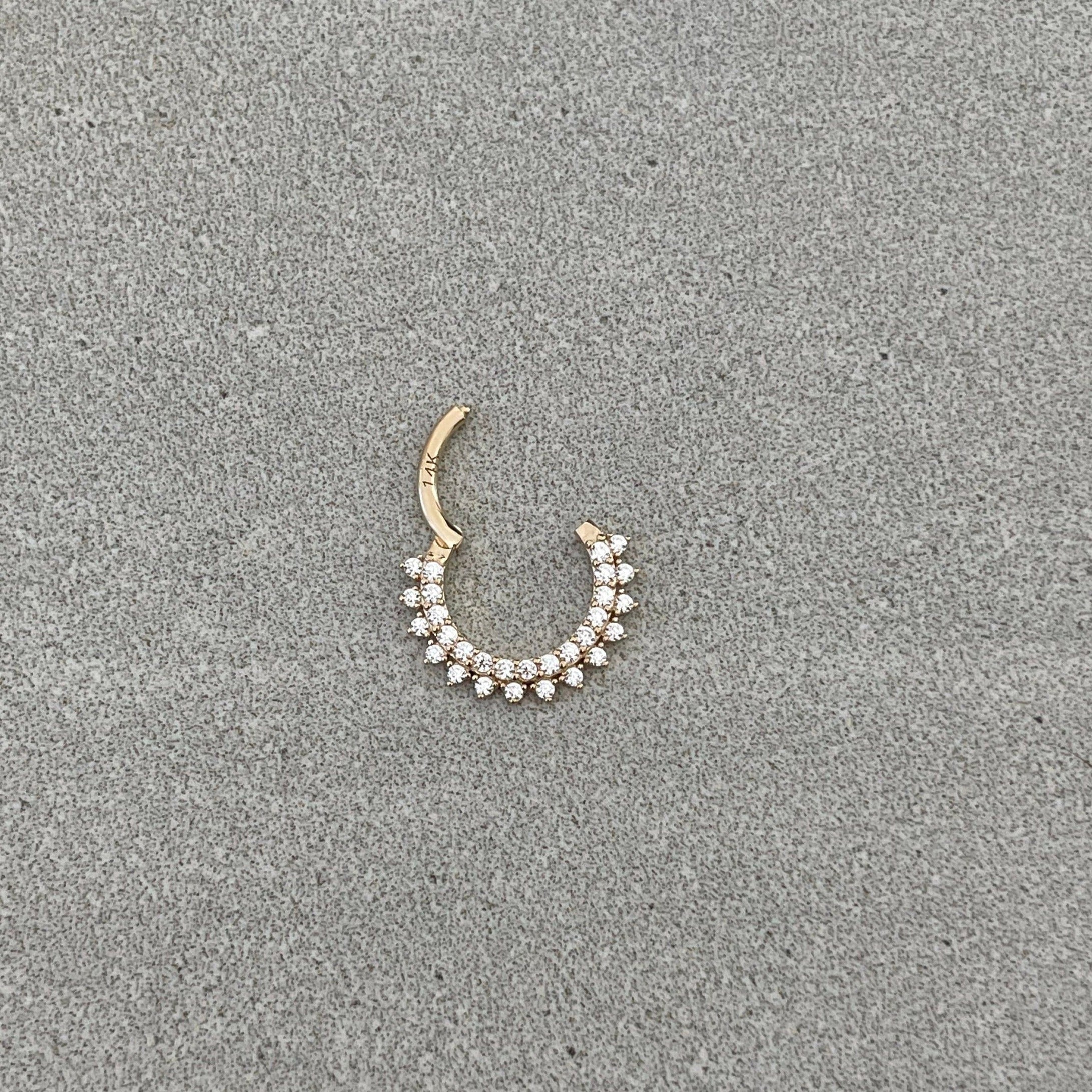 Lunara Shine Daith Earring-Daith Earring-Elara Body Jewelry