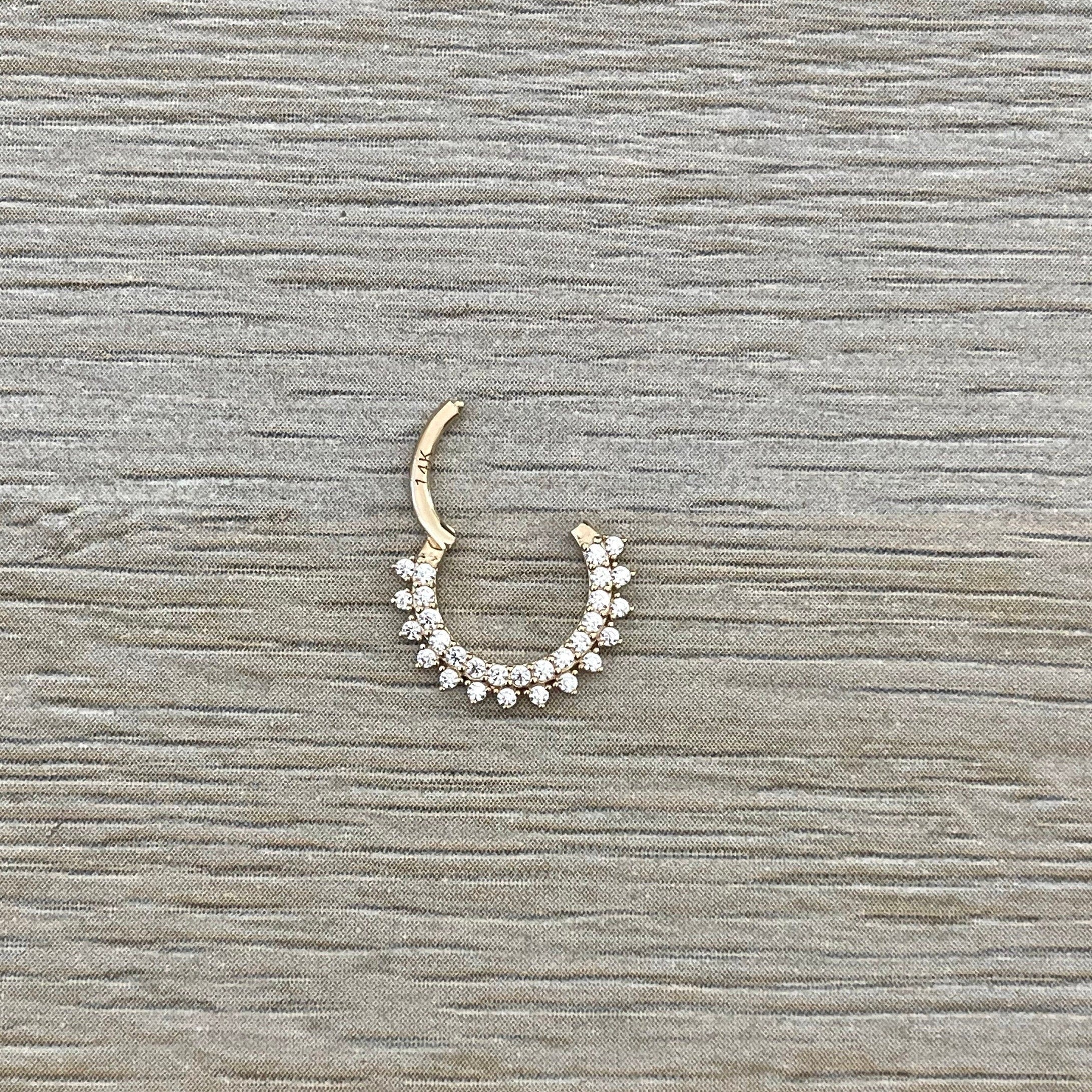 Lunara Shine Daith Earring-Daith Earring-Elara Body Jewelry