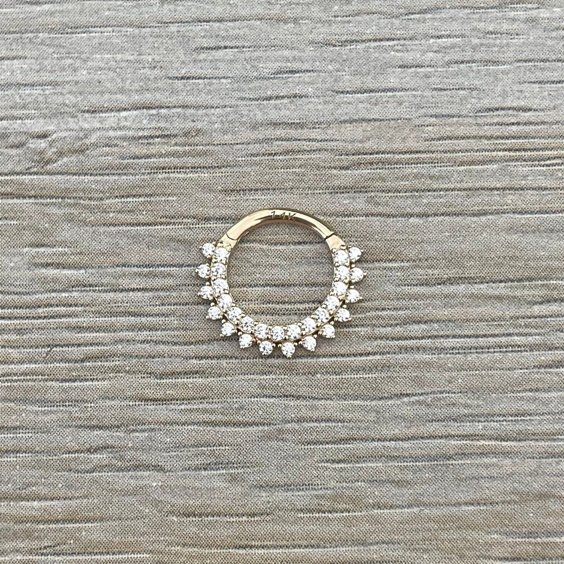 Lunara Shine Septum Ring-Septum Ring-Elara Body Jewelry