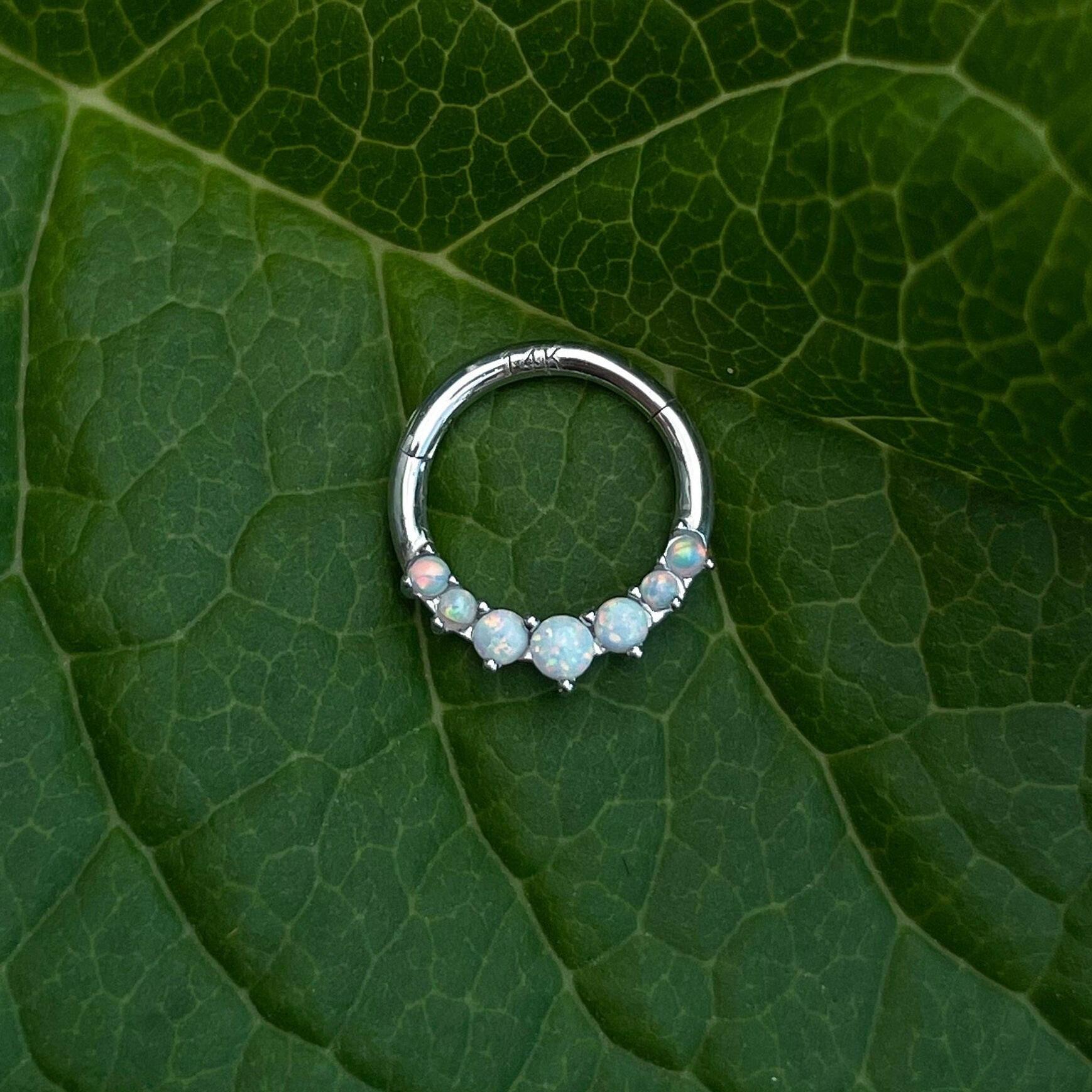 Lune d’Opale Daith Earring-Daith Earring-Elara Body Jewelry