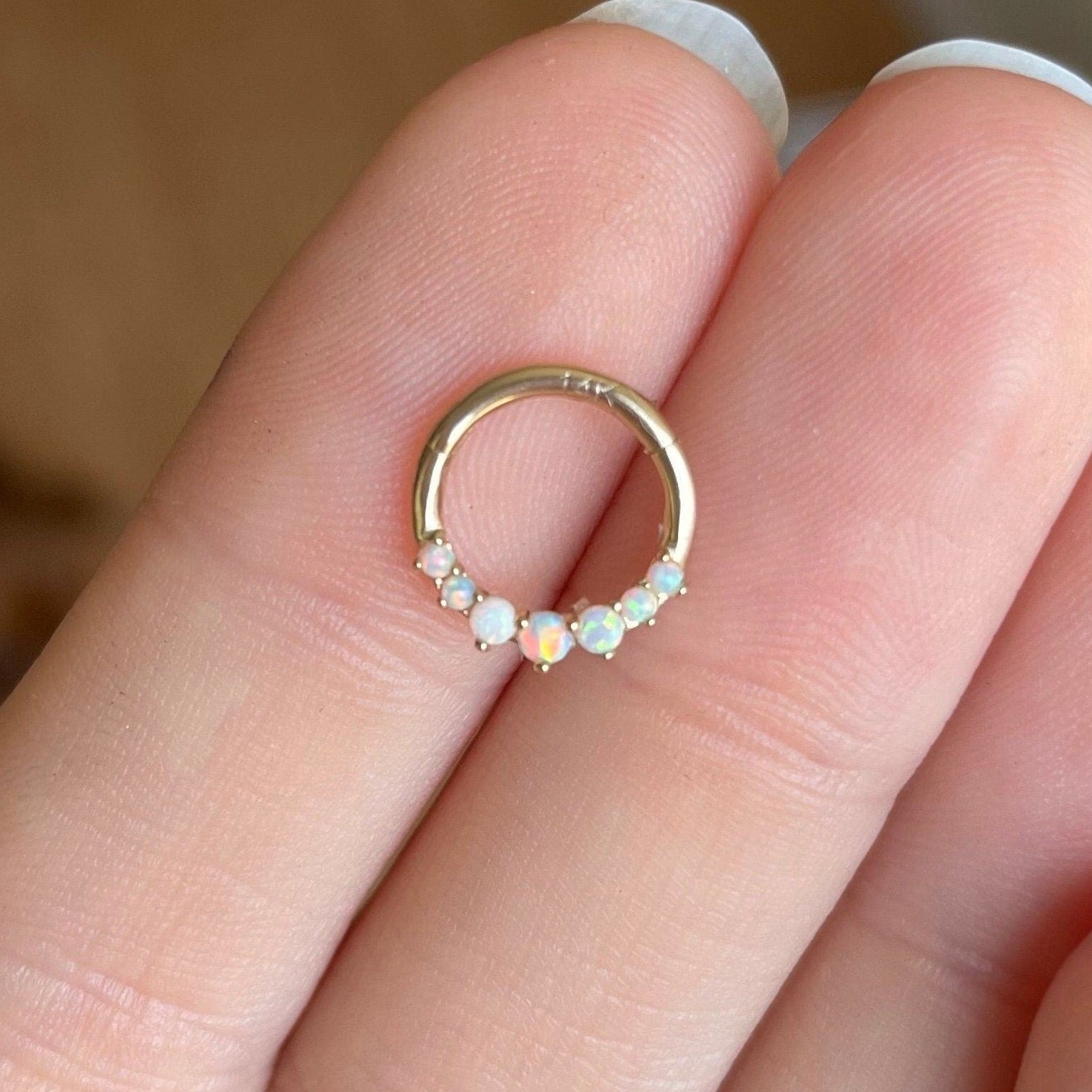 Lune d’Opale Daith Earring-Daith Earring-Elara Body Jewelry