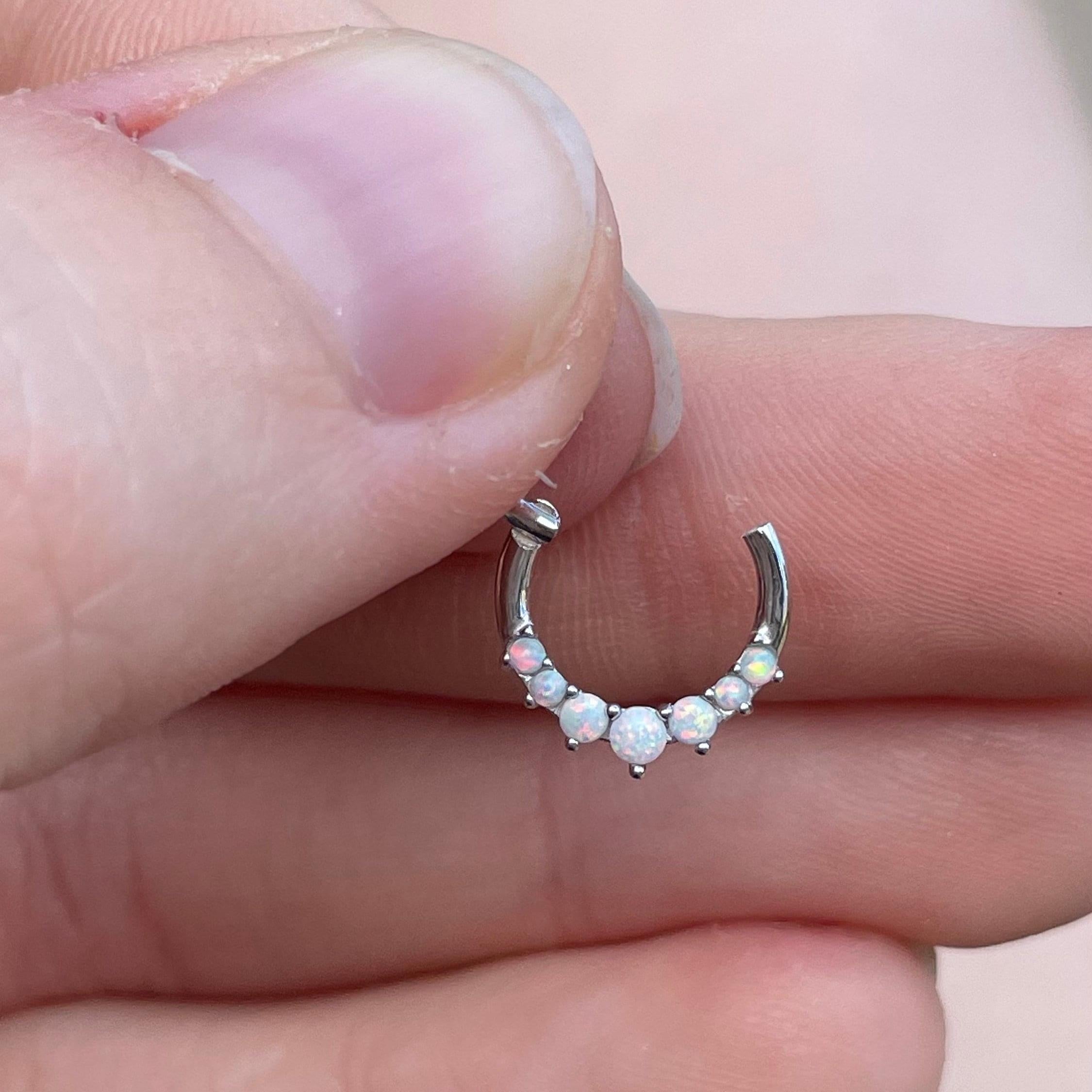 Lune d’Opale Daith Earring-Daith Earring-Elara Body Jewelry