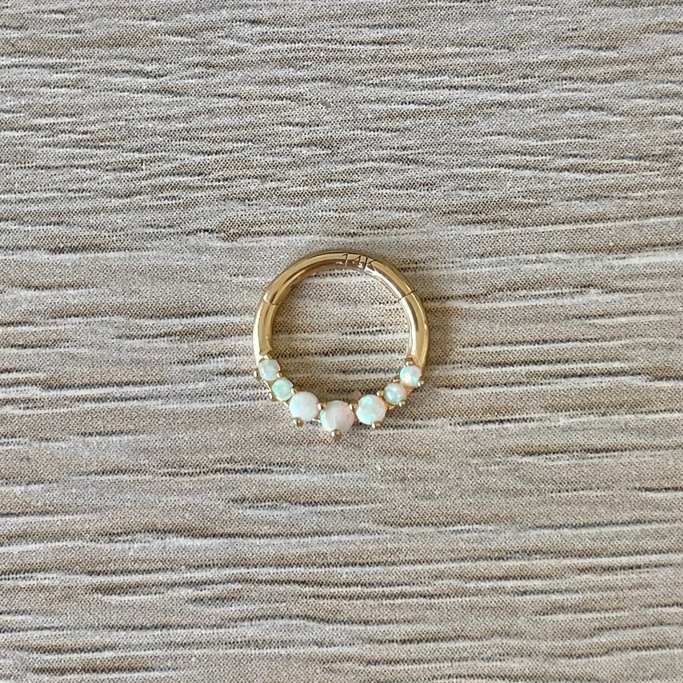 Lune d’Opale Daith Earring-Daith Earring-Elara Body Jewelry